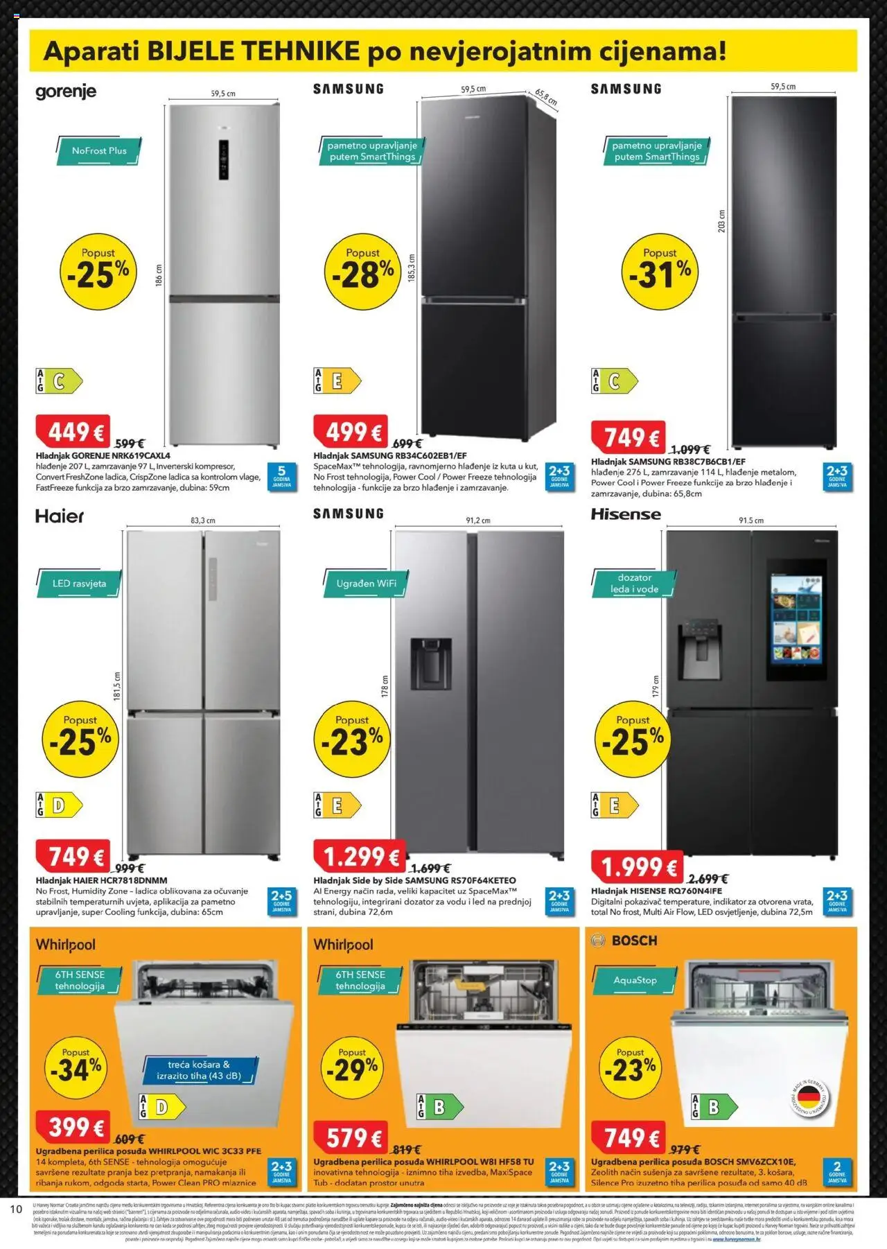 Harvey Norman katalog | vrijedi od 16.10.2025 | Stranica: 10 | Proizvodi: Košara, Perilica posuđa, Rasvjeta, Hladnjak