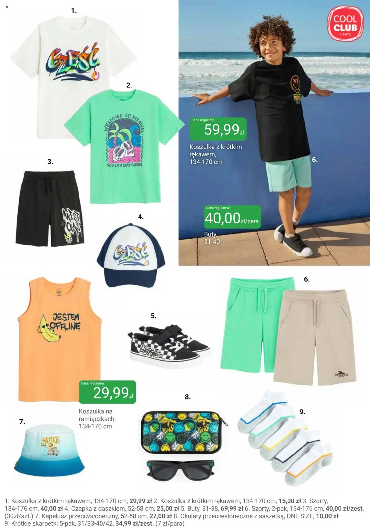 Smyk Gazetka od 17.06.2025 | Strona: 57 | Produkty: Buty, Czapka, Okulary, Skarpetki