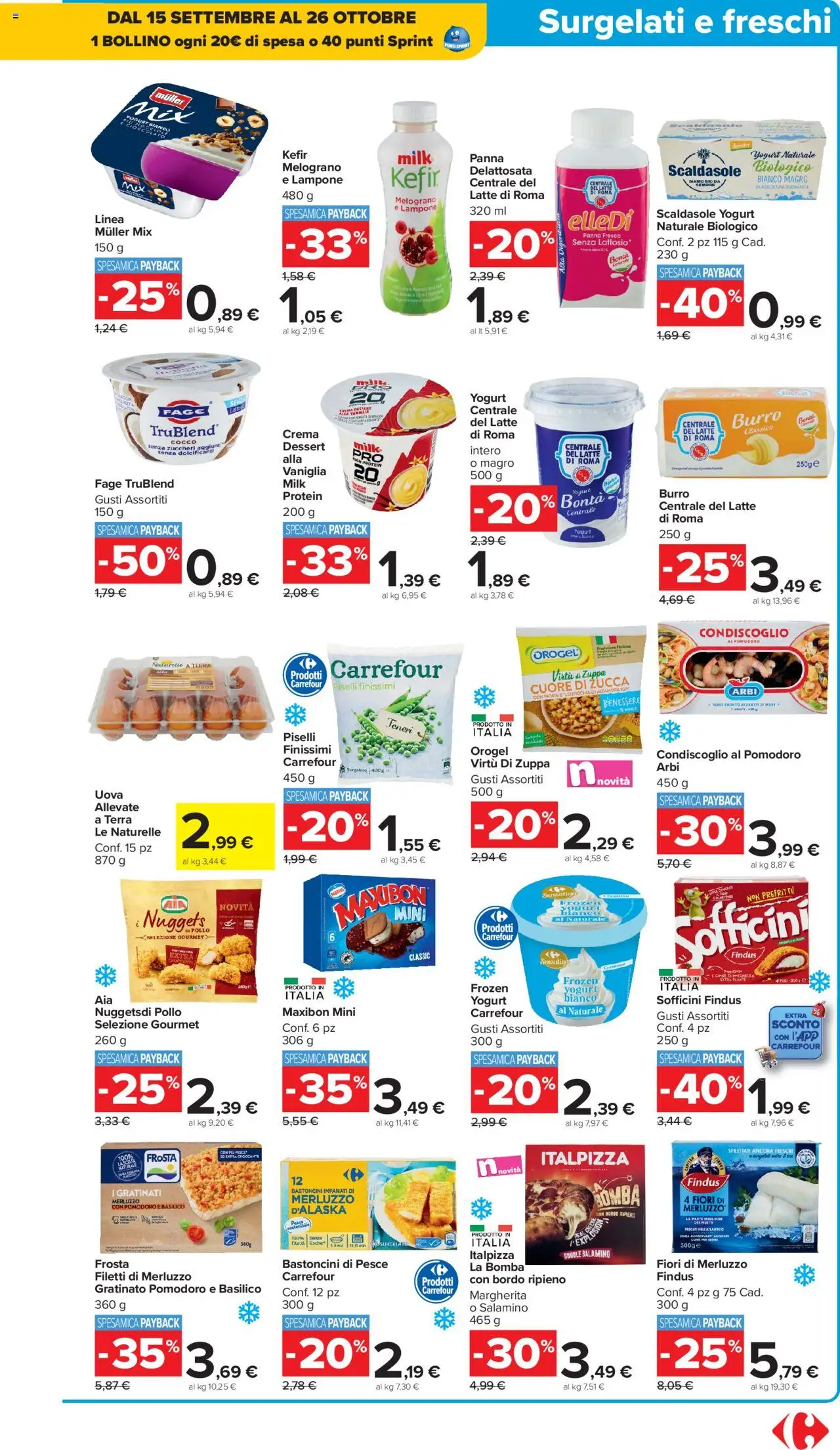 Volantino Carrefour del 10.10.2025 | Pagina: 11 | Prodotti: Pesce, Patate, Nocciole, Lampone