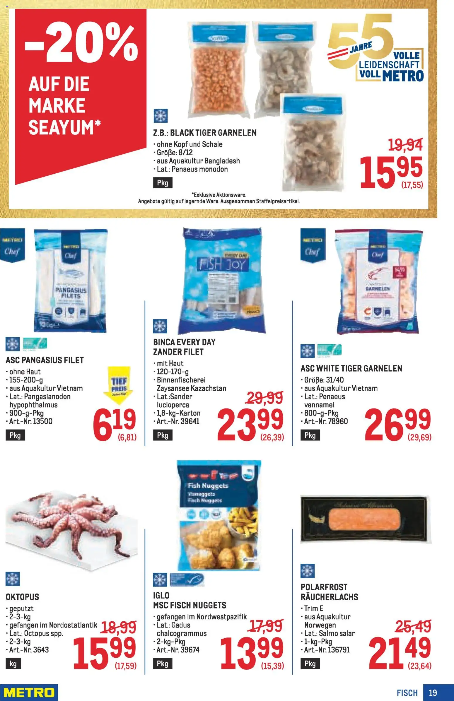 Metro angebote Profi gültig ab 05.03.2026 | Seite: 19 | Produkte: Fisch