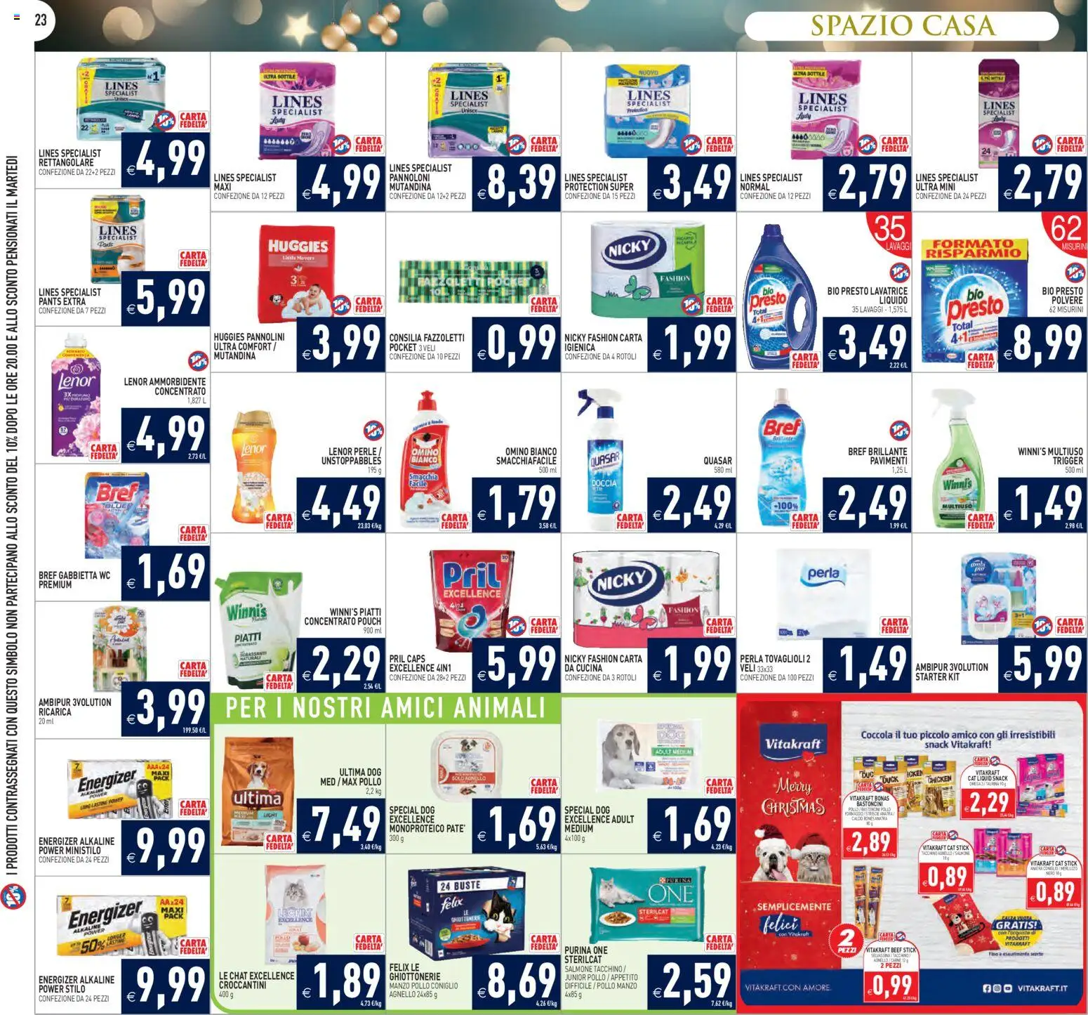 Volantino PIM Supermercati del 27.12.2025 | Pagina: 23 | Prodotti: Pollo, Salmone, Lavatrice, Agnello