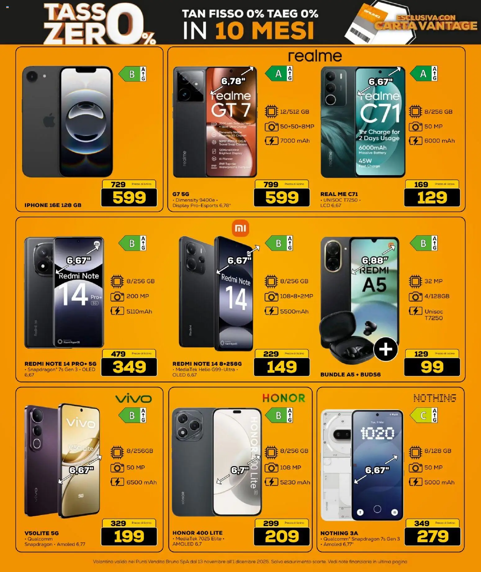 Volantino BRUNO del 13.11.2025 | Pagina: 5 | Prodotti: Iphone