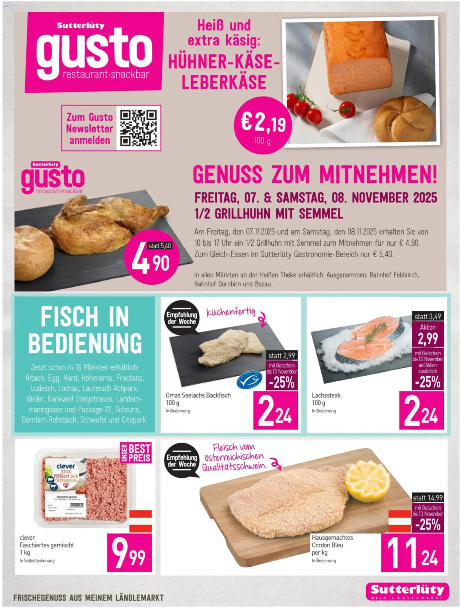 Sutterlüty Flugblatt gültig ab 05.11.2025 | Seite: 11 | Produkte: Uhr, Fisch