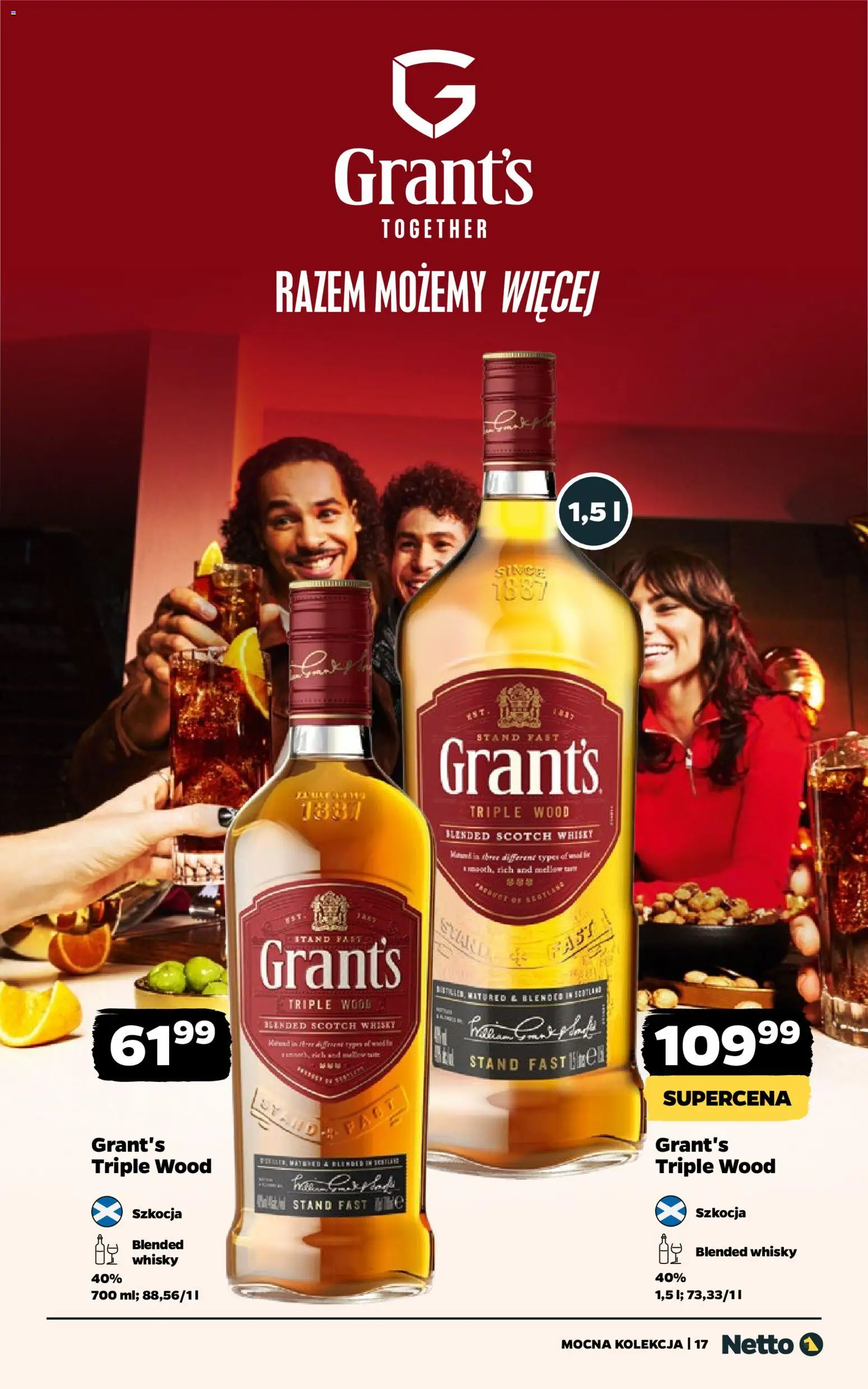 Netto gazetka - Alkohole mocne od 27.04.2026 | Strona: 17 | Produkty: Grant's, Whisky