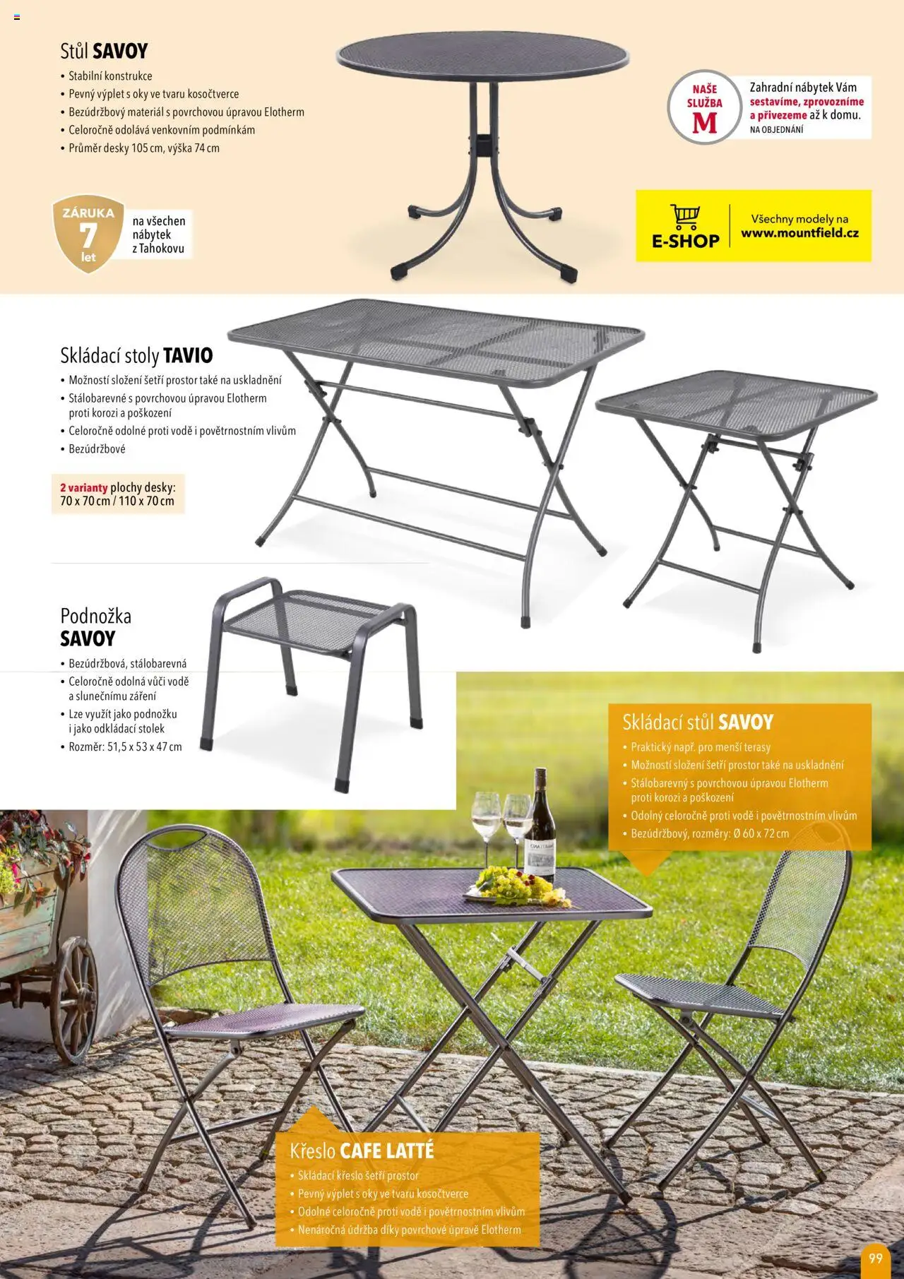 Mountfield katalog 2025 od 16.04.2025 | Strana: 99 | Produkty: Odkládací stolek, Modely, Stolek, Stůl