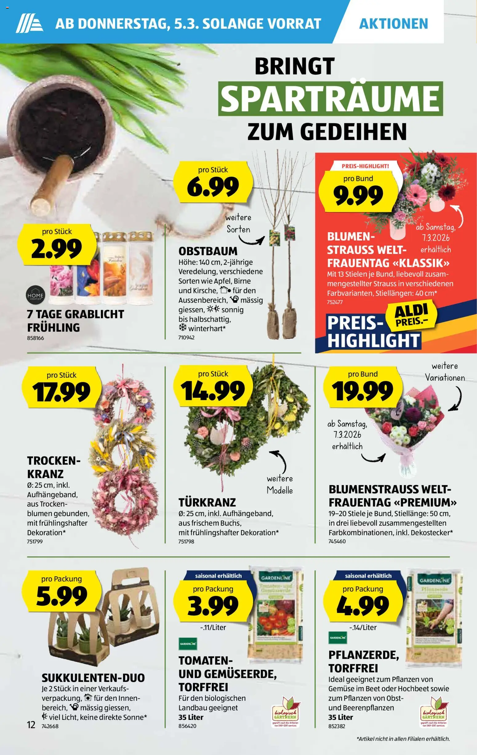 Aldi Aktionen – gültig ab 05.03.2026 | Seite: 13 | Produkte: Tomaten, Birne, Gemüse