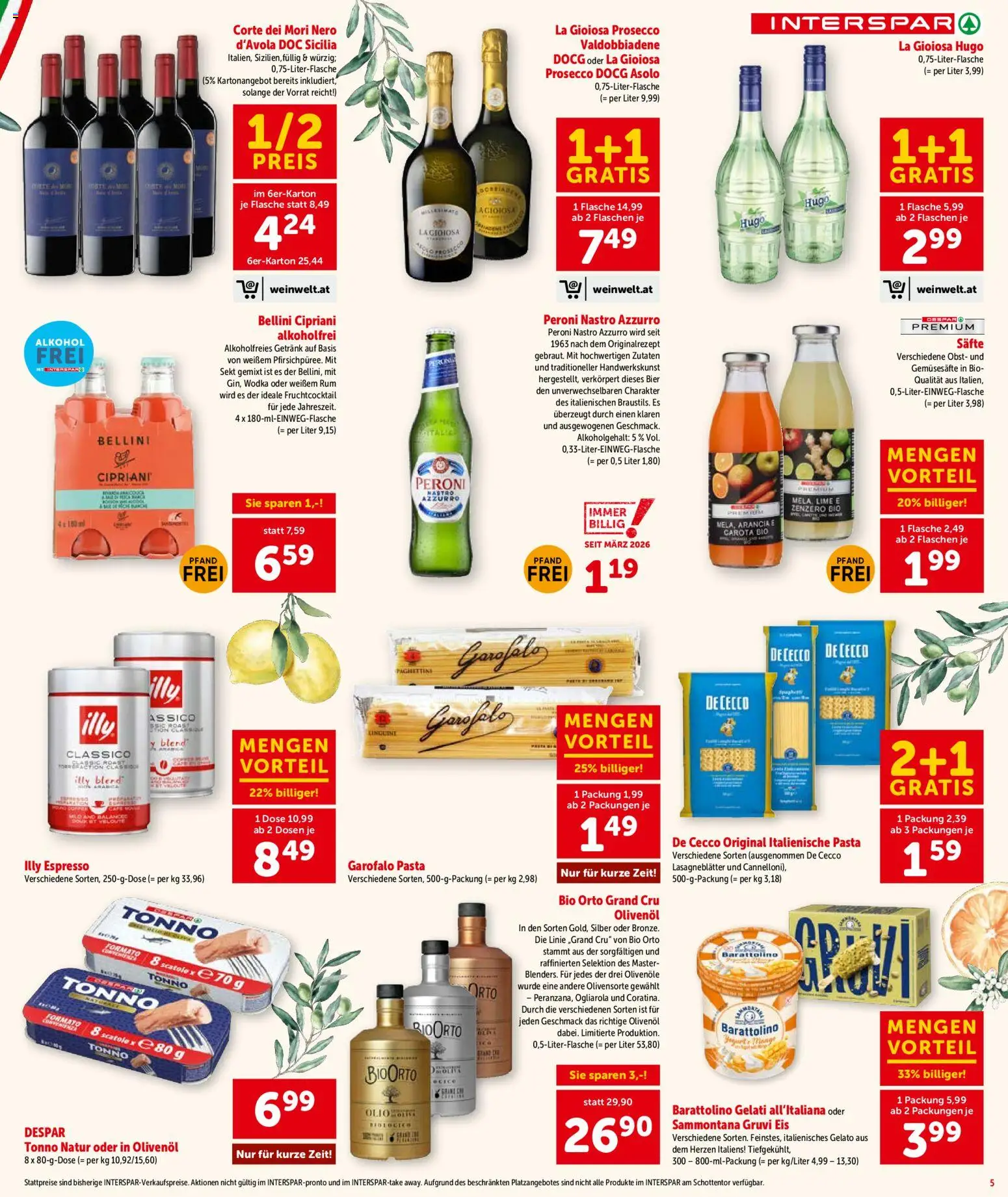 Interspar Flugblatt - Oberösterreich gültig ab 23.04.2026 | Seite: 5 | Produkte: Wodka, Eis, Obst, Bier