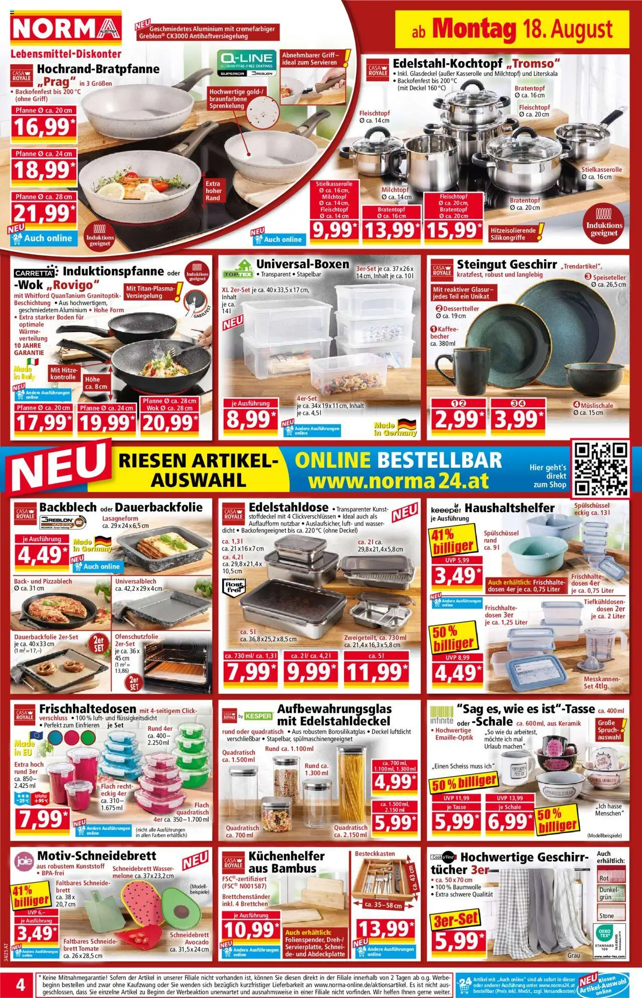 Norma Flugblatt gültig ab 18.08.2025 | Seite: 4 | Produkte: Avocado, Wasser, Melone, Kaffee