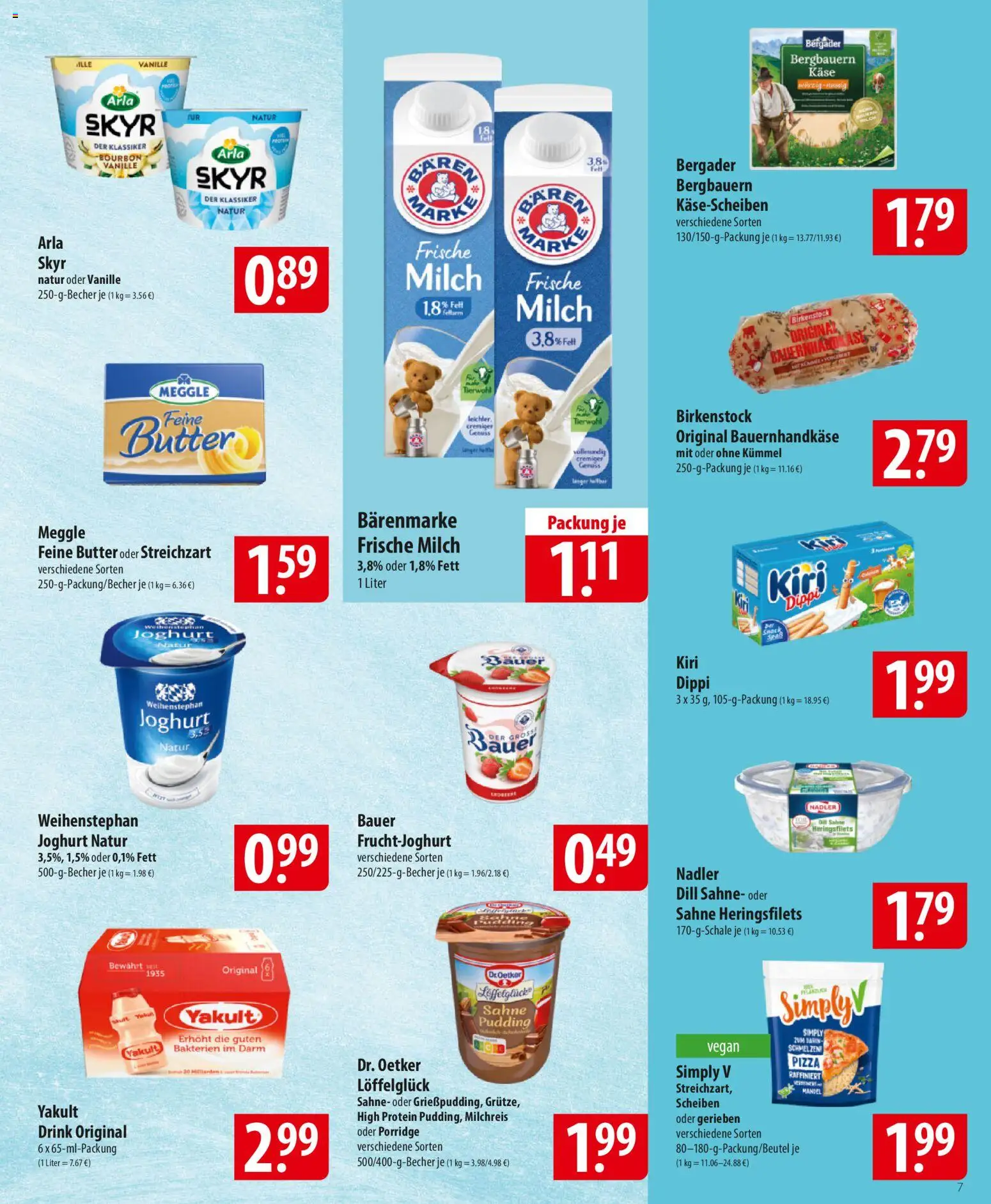 Famila Prospekt 	 – gültig ab 26.01.2026 | Seite: 7 | Produkte: Milch, Käse, Pizza, Bourbon