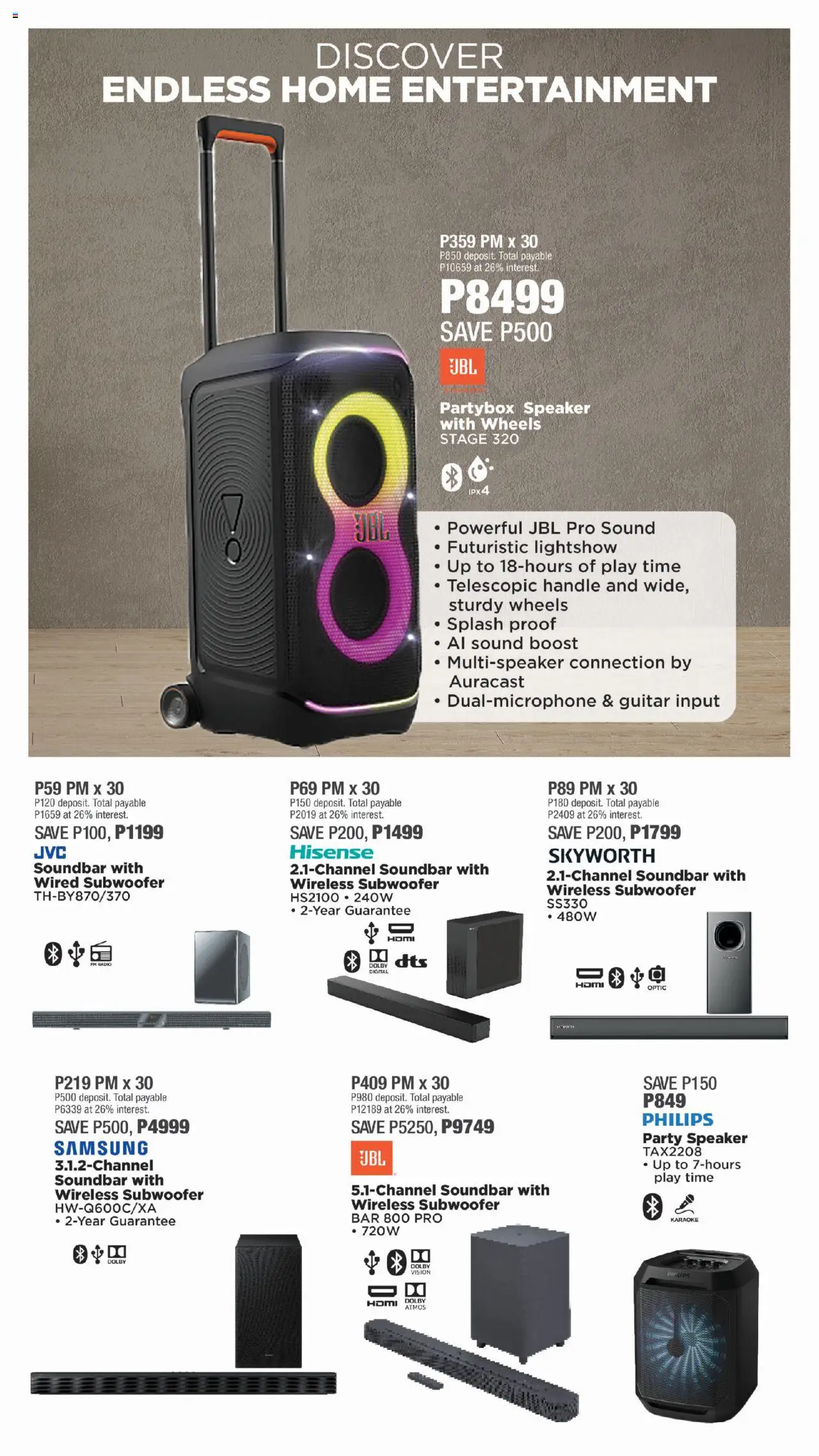 House and Home - Botswana Catalogue │ valid from 09.06.2025 | Page: 20 | Products: Speaker, Soundbar, Subwoofer