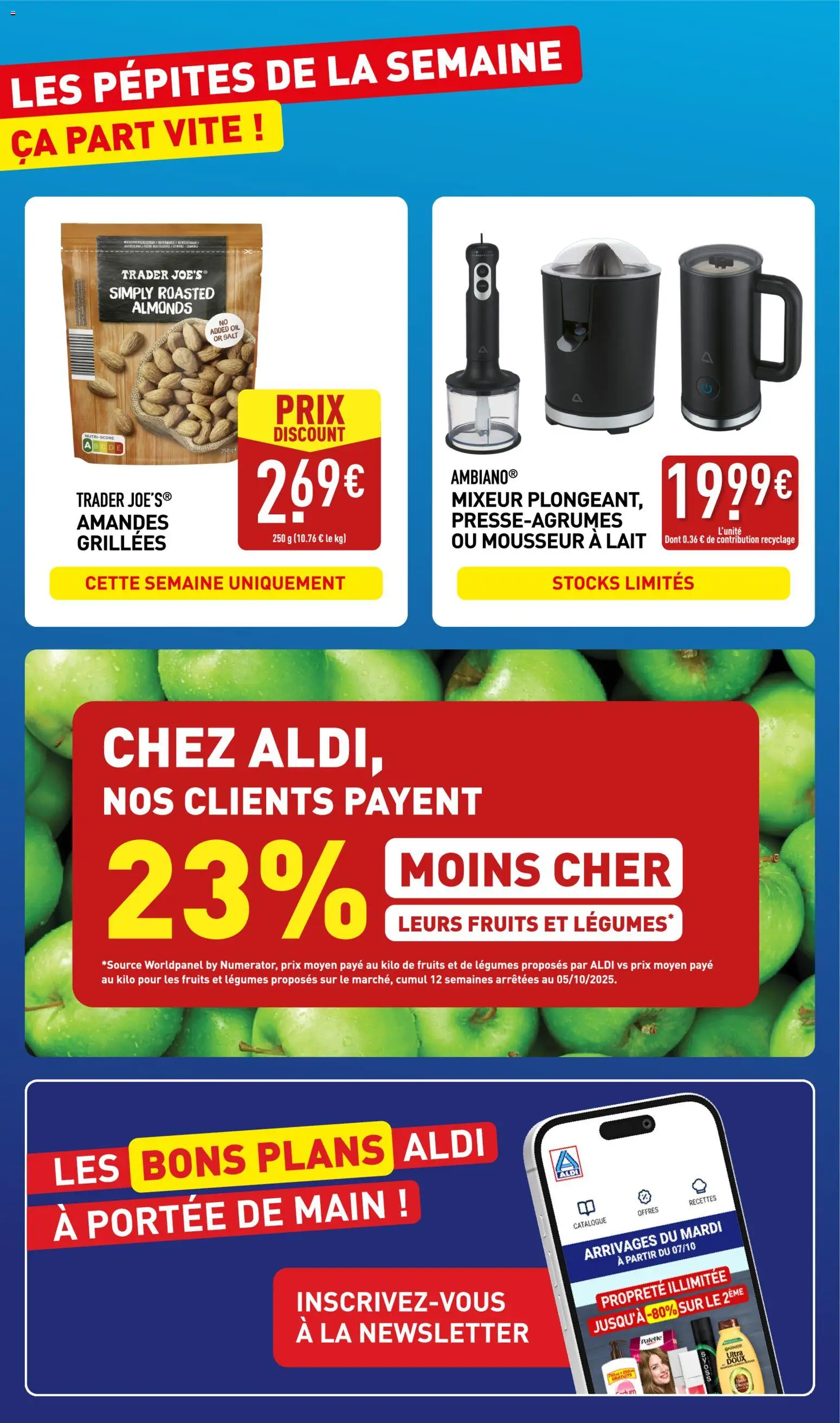 {H1} | Page: 2 | Produits: Mixeur, Lait, Amandes