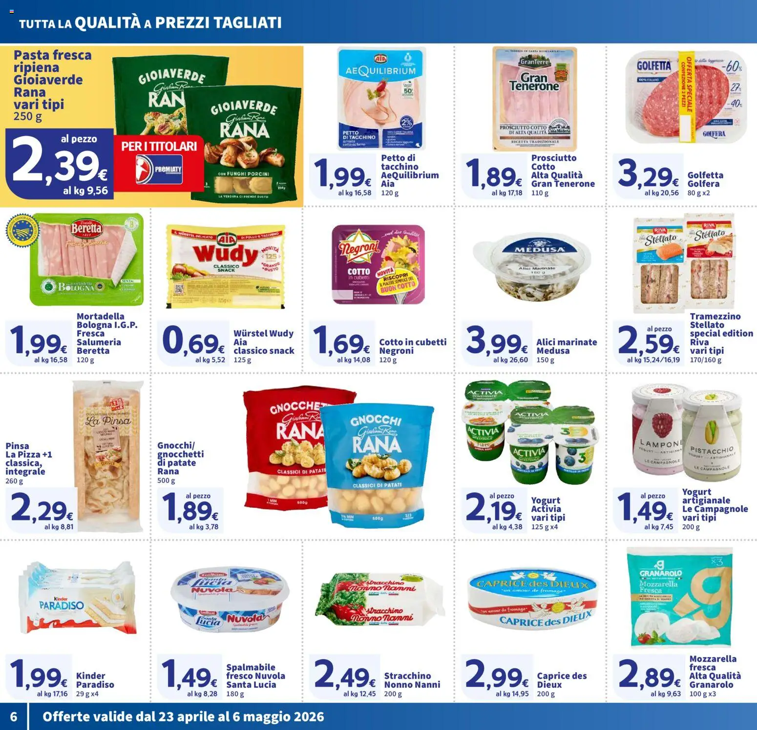 Volantino SIGMA del 23.04.2026 | Pagina: 6 | Prodotti: Yogurt, Pollo, Mortadella, Forno