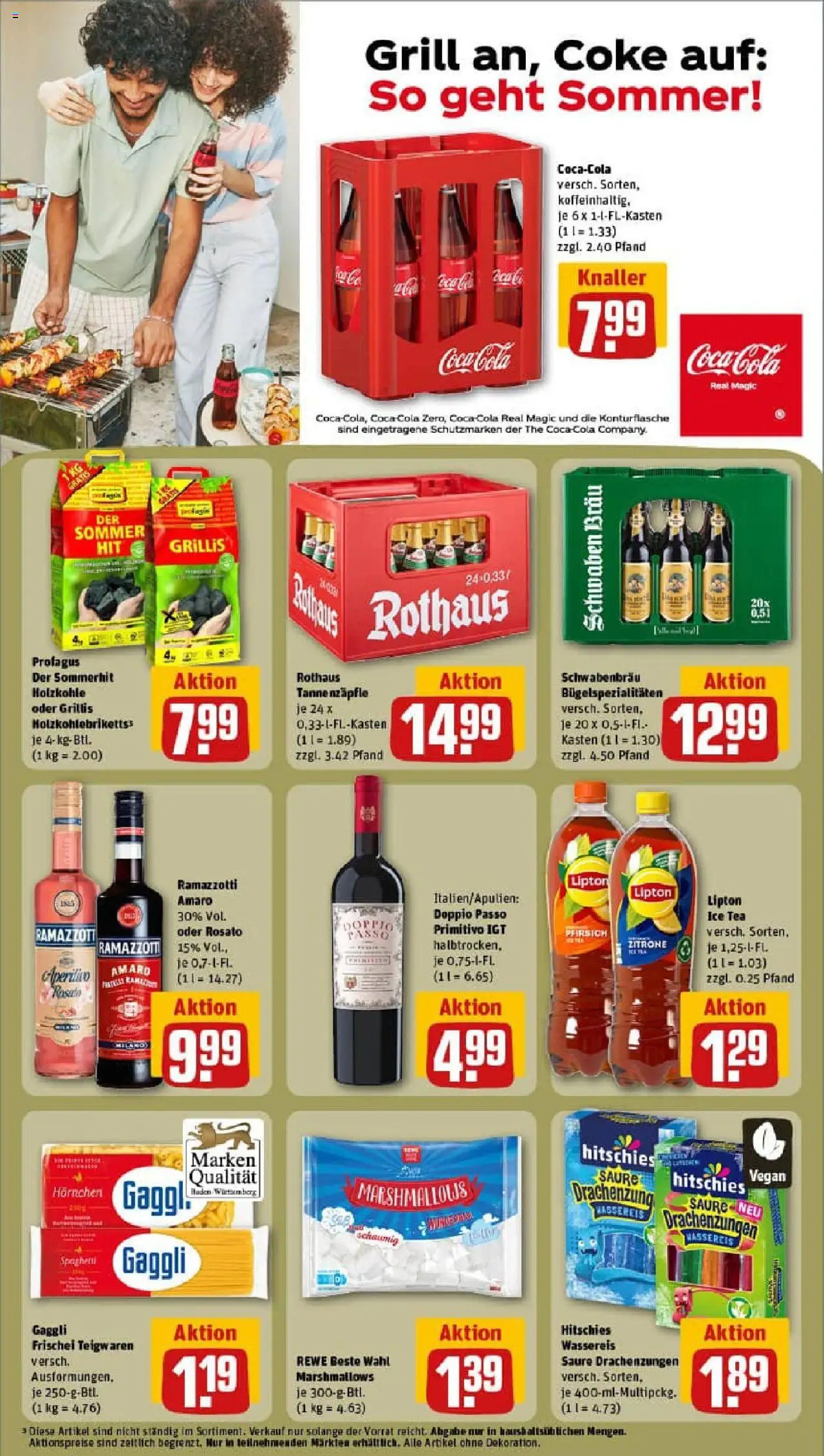 Rewe prospekt Ebersbach	 - gültig ab dem 20.07.2025 | Seite: 21 | Produkte: Grill, Zitrone, Pfirsich, Pasta