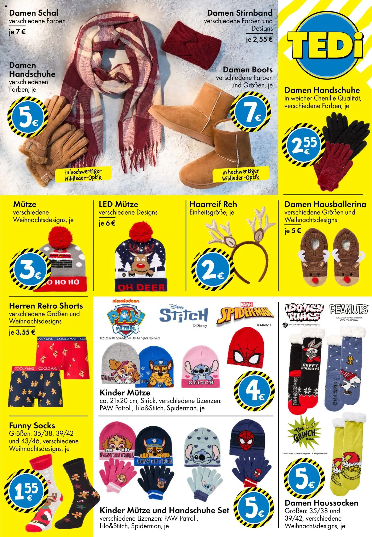 TEDi Flugblatt gültig ab 07.11.2025 | Seite: 32 | Produkte: Schal, Handschuhe