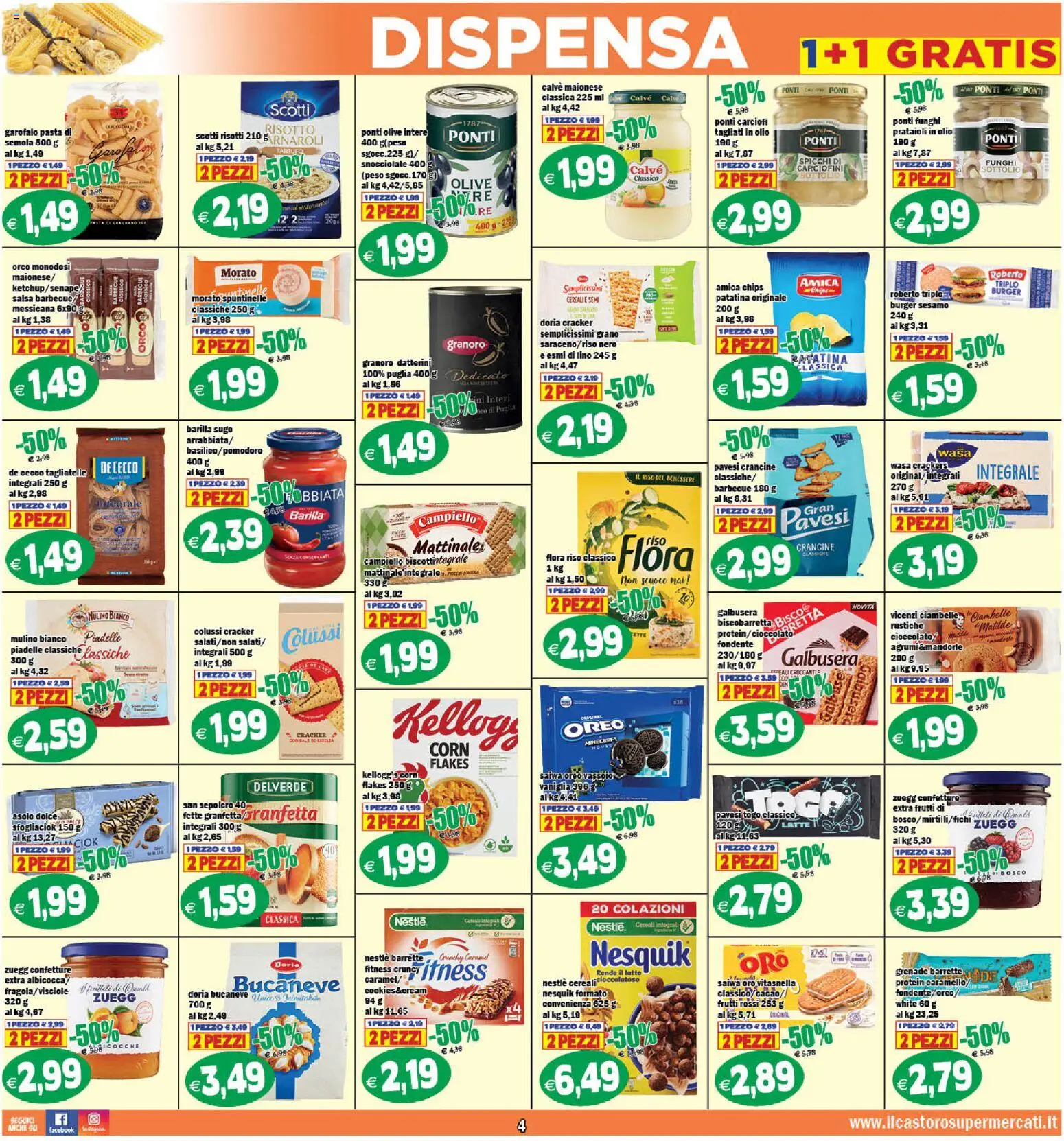 Volantino Il Castoro del 13.02.2026 | Pagina: 4 | Prodotti: Salsa, Barbecue, Pasta, Sugo