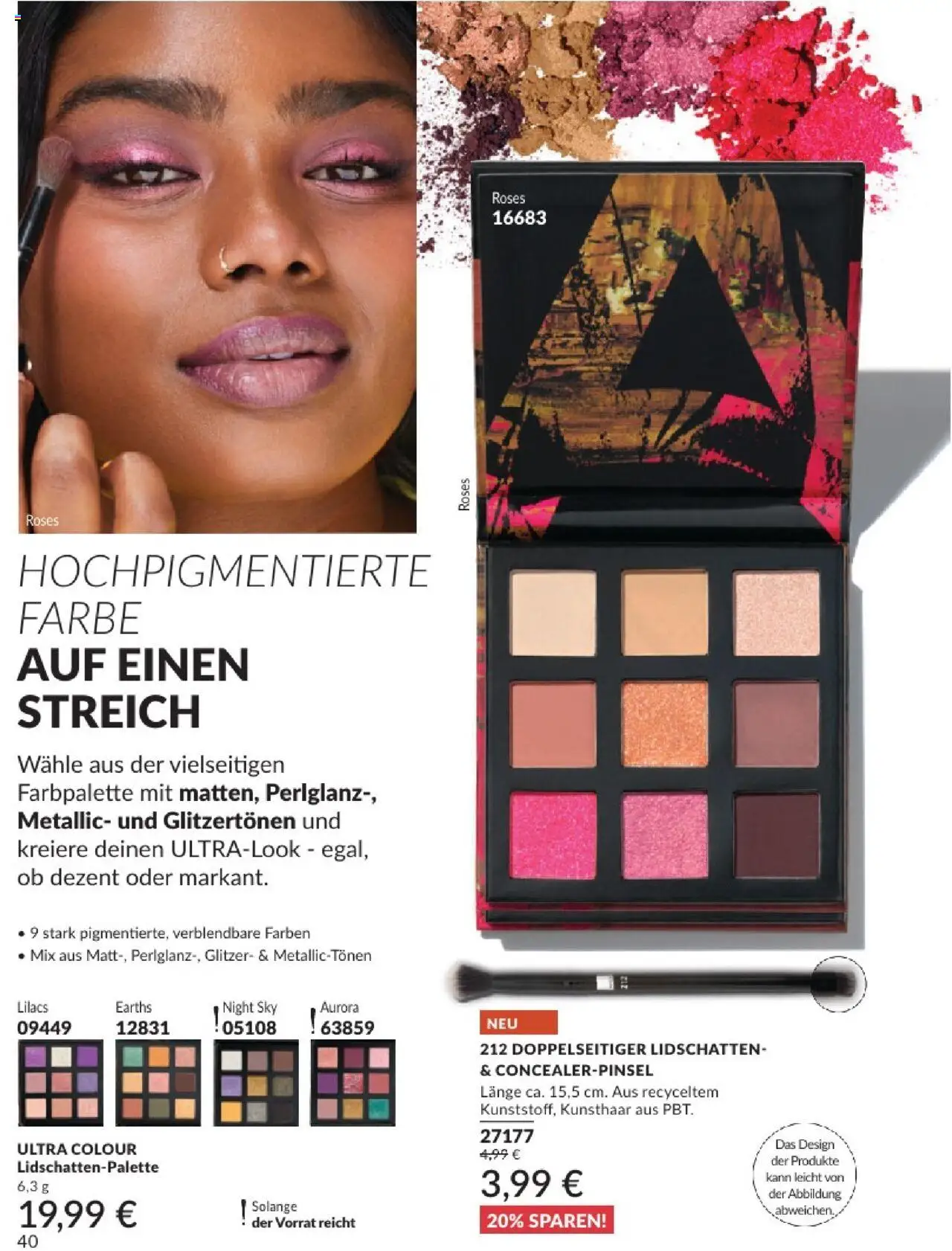 AVON Katalog August 2025 - gültig ab dem 01.08.2025 | Seite: 42 | Produkte: Lidschatten, Concealerpinsel