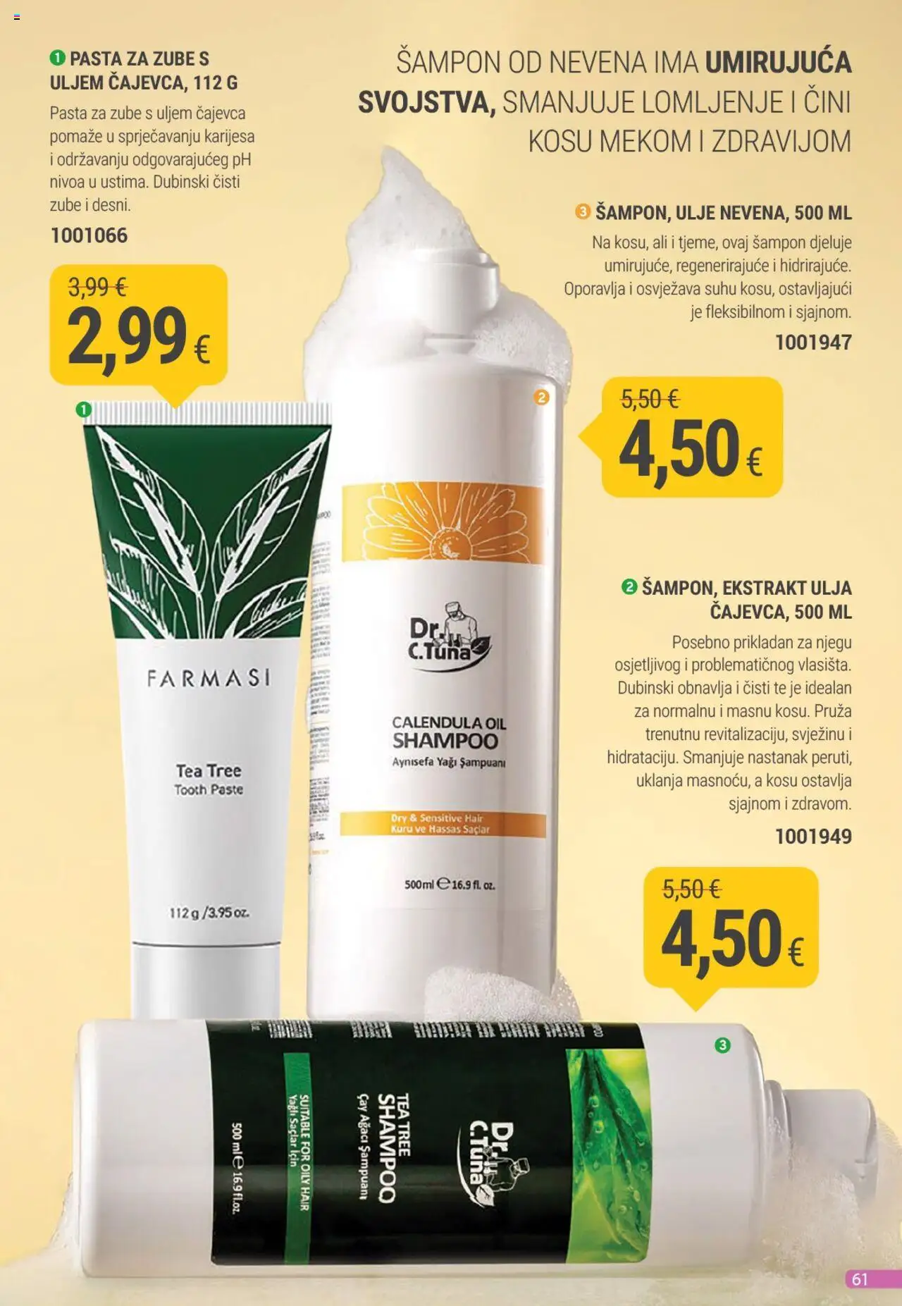Farmasi katalog | vrijedi od 01.07.2025 | Stranica: 61 | Proizvodi: Šampon, Ulje, Pasta za zube, Pasta