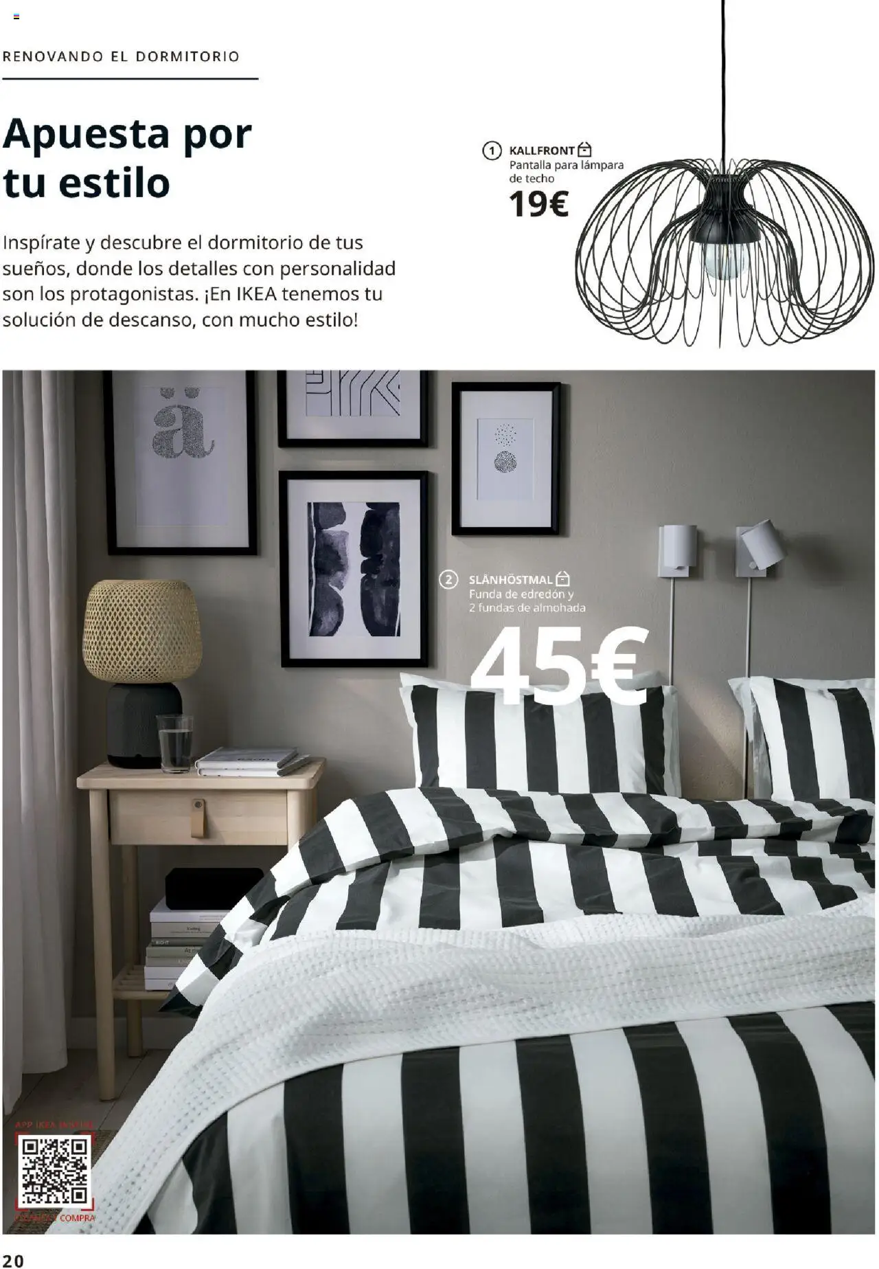 Catálogo IKEA Accesorios y decoración │ válido desde el 04.02.2025 | Página: 20 | Productos: Lámpara de techo, Funda, Almohada, Lámpara
