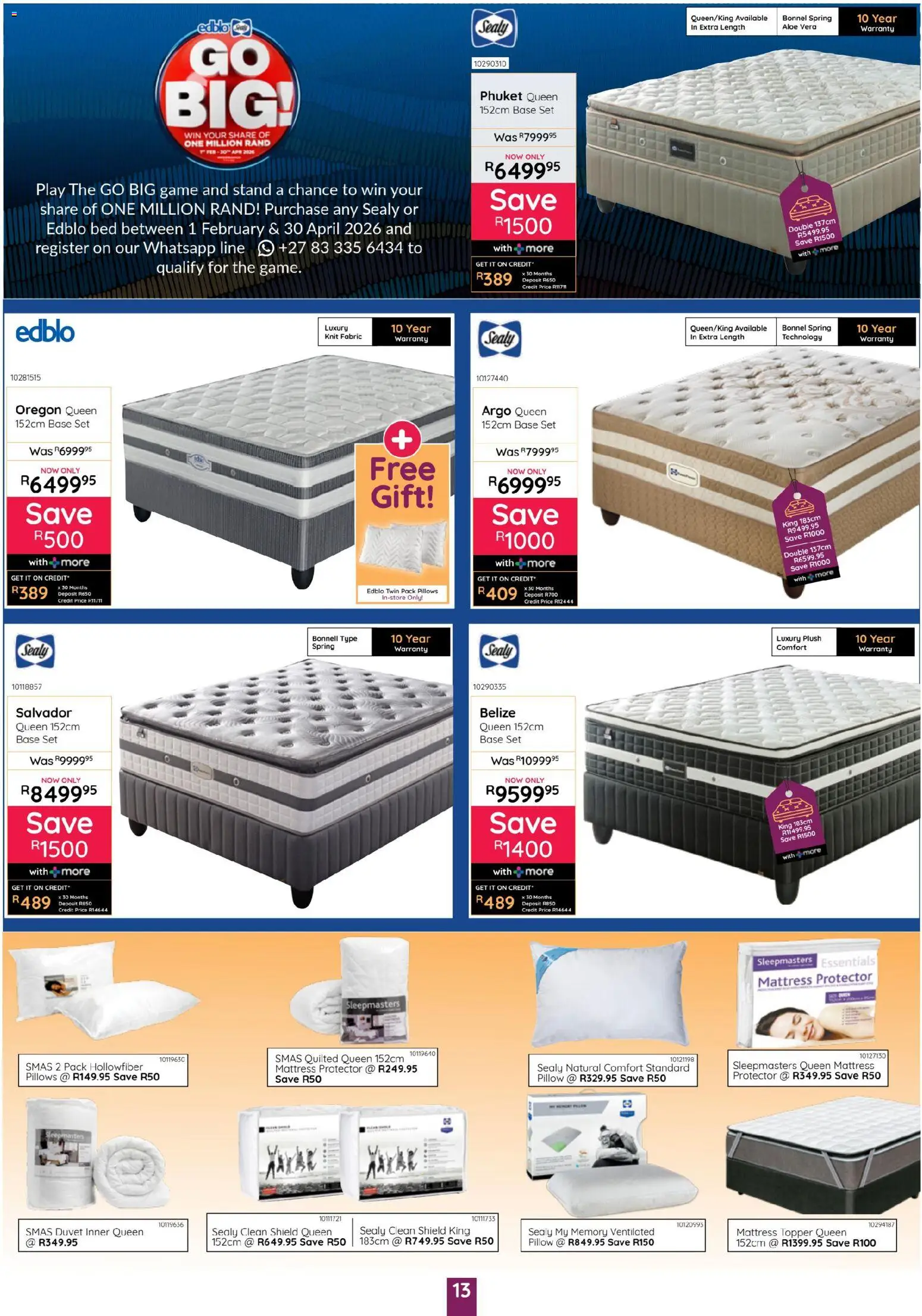 New Bradlows catalogue – valid from 19.03.2026 | Page: 13 | Products: Duvet, Bed, Mattress, Pillow