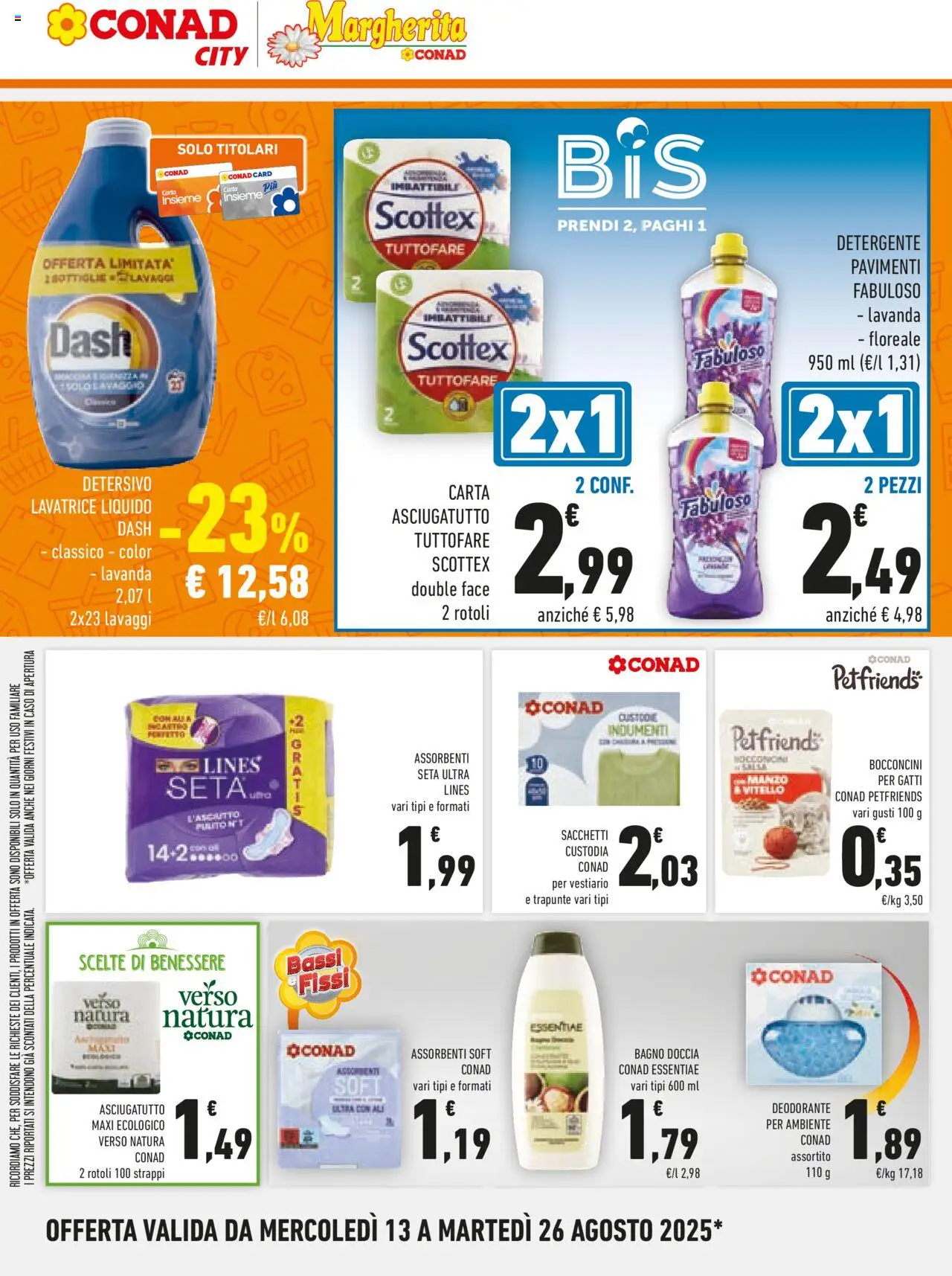 Volantino Conad del 13.08.2025 | Pagina: 12 | Prodotti: Manzo, Vitello, Asciugatutto, Doccia