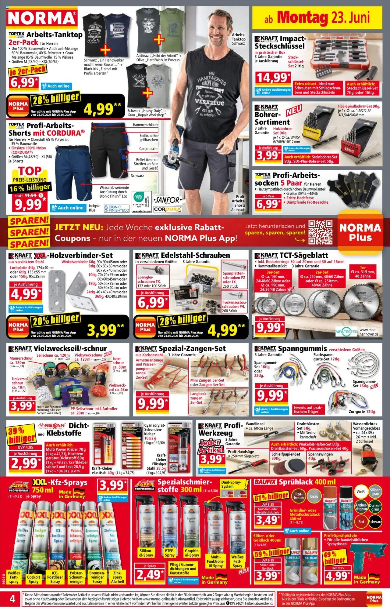 Norma Prospekt 	 - gültig ab dem 23.06.2025 | Seite: 5 | Produkte: Box, Tanktop, Wasser, Socken