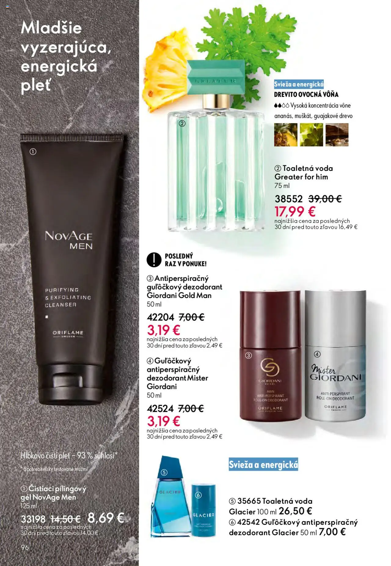 Katalóg Oriflame 13 2025 │ platný od 07.09.2025 | Strana: 96 | Produkty: Toaletná voda, Dezodorant, Antiperspirant, Voda