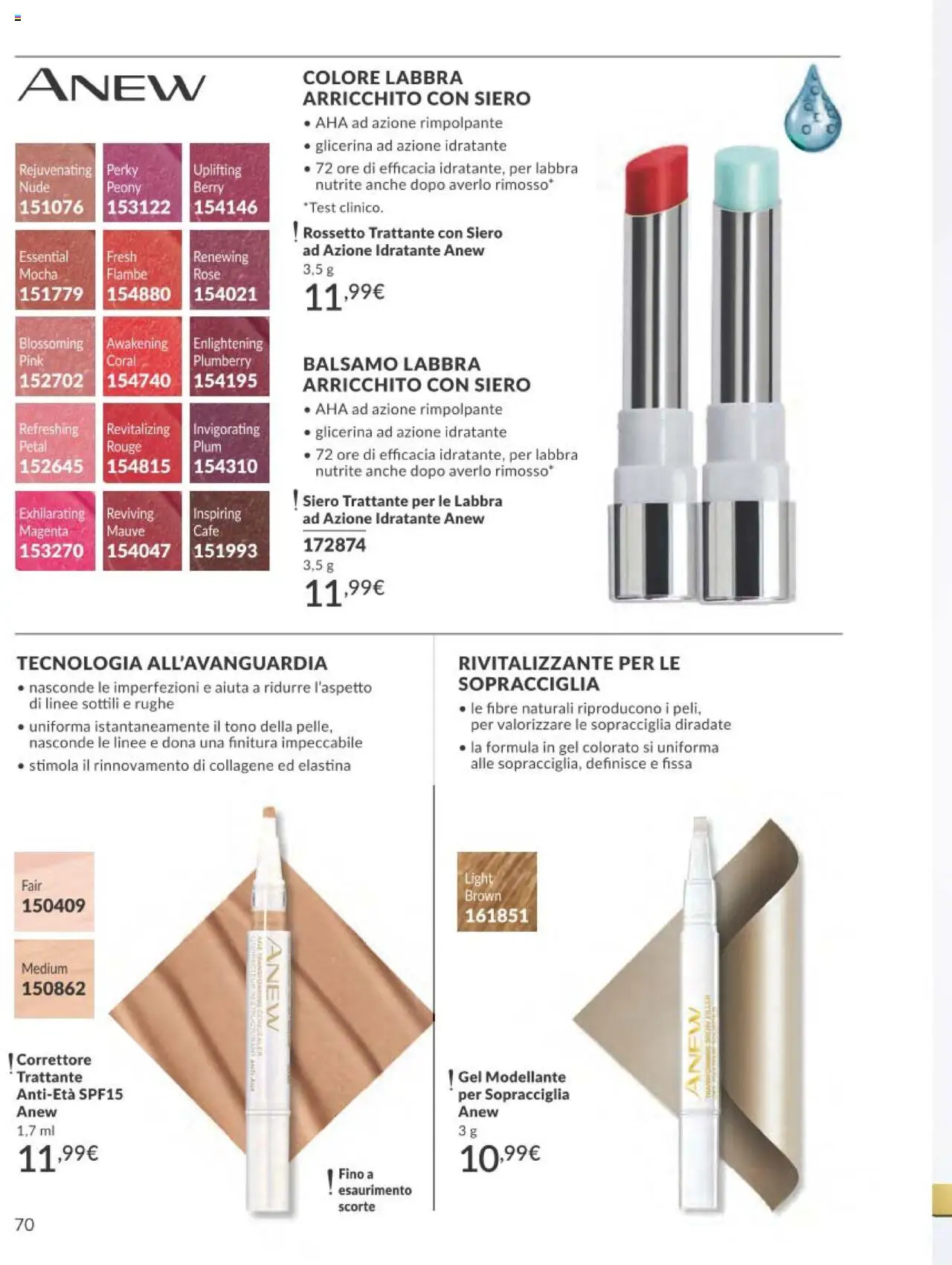 Volantino Avon del 01.09.2025 | Pagina: 70 | Prodotti: Rossetto, Balsamo, Correttore