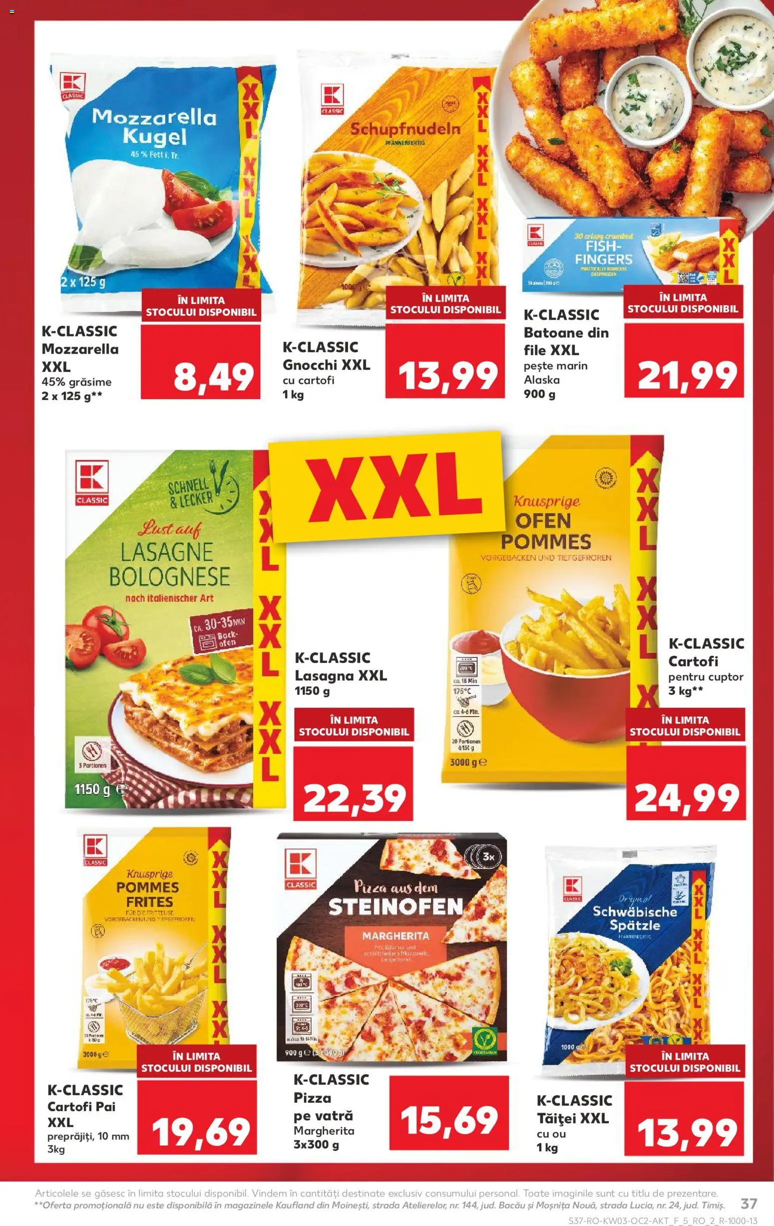 Noul catalog Kaufland – valabil de la 14.01.2026 | Pagină: 37 | Produse: Cuptor, Mozzarella, Pizza, Cartofi