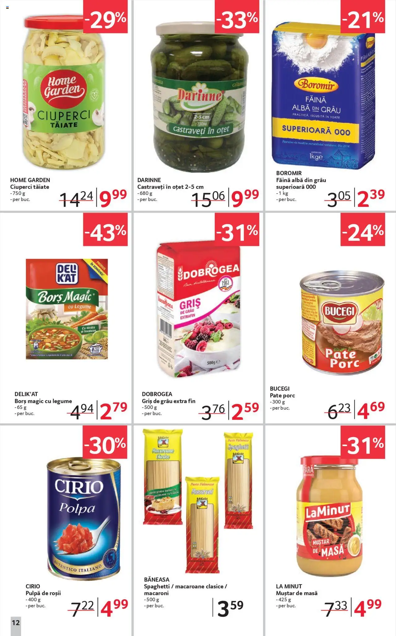 Noul catalog Selgros – valabil de la 19.09.2025 | Pagină: 12 | Produse: Masă, Făină, Roșii, Legume
