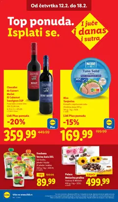 Freshona Voćna kaša XXL, Od kruške, jabuke i kajsije ili jabuke i maline 200 g - pregled Lidl kataloga - važi od 12.02.2026 | Strana: 22 | Proizvode: Protein, Cabernet Sauvignon, Vino, Jabuke