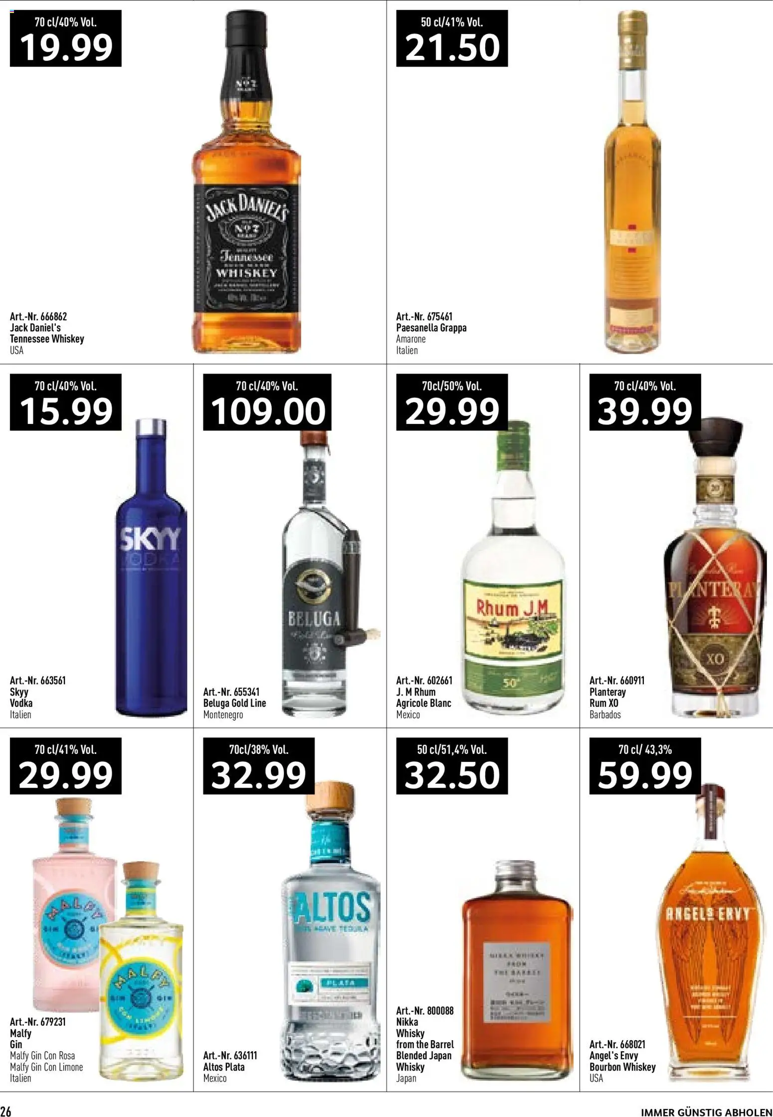 Prodega aktionen – gültig ab 13.04.2026 | Seite: 26 | Produkte: Bourbon, Gin, Whiskey