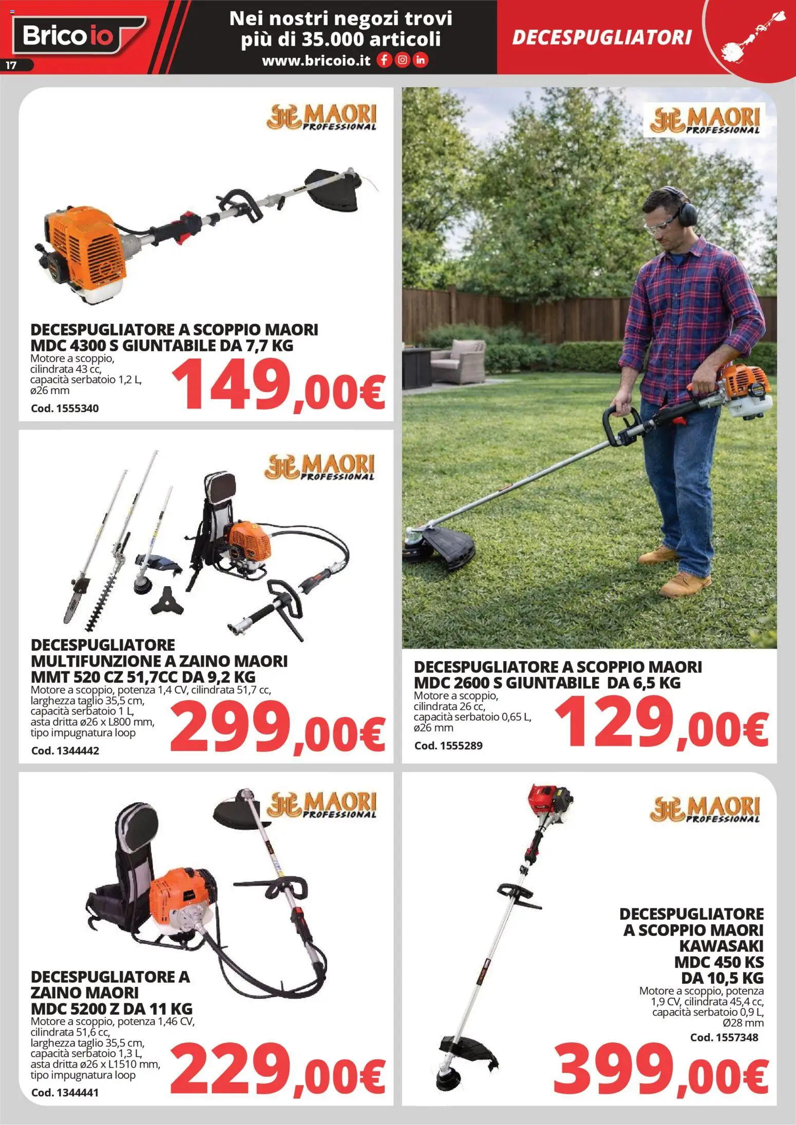 Volantino Brico io del 30.03.2026 | Pagina: 17 | Prodotti: Zaino, Decespugliatore