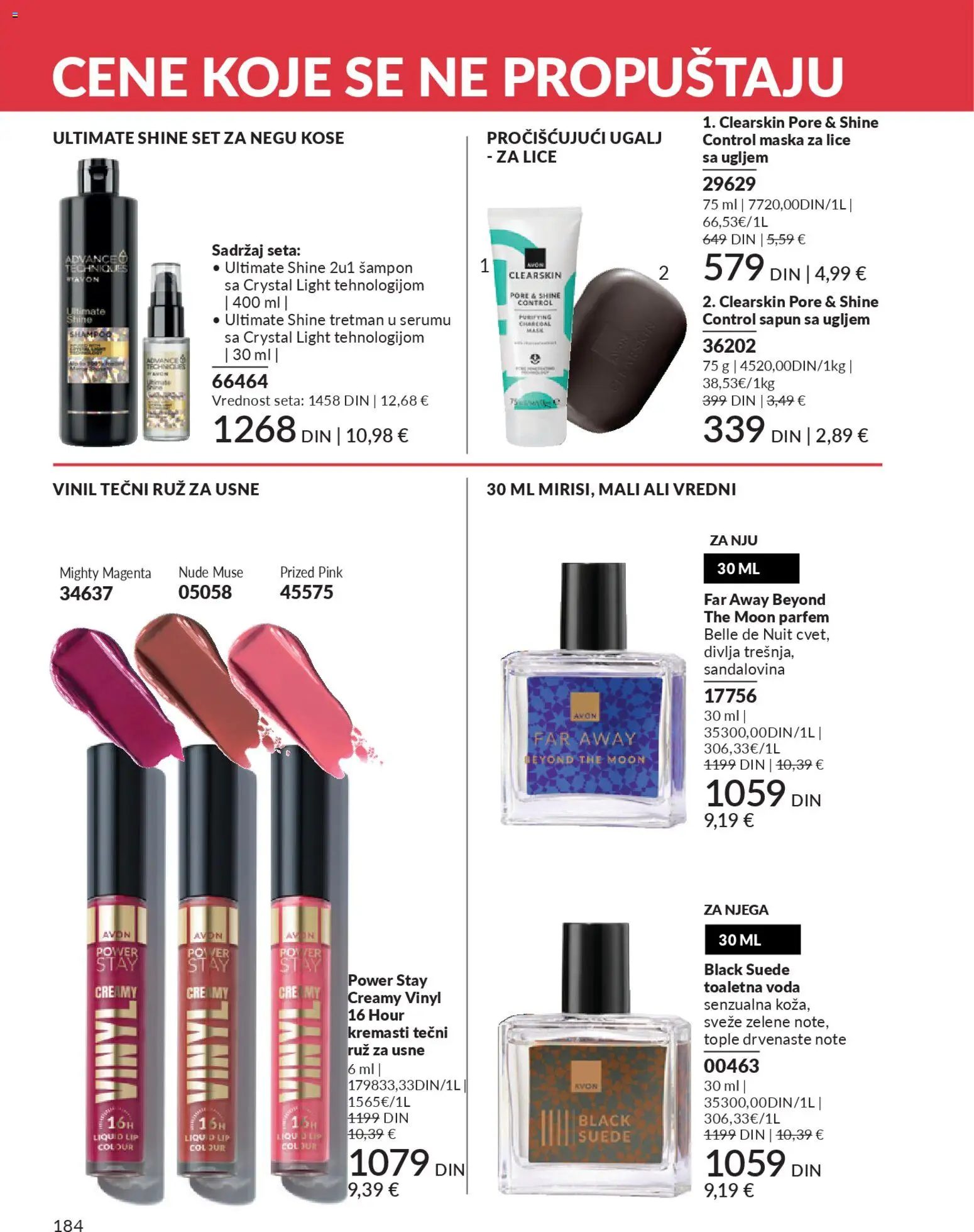 AVON katalog - važi od 01.02.2026 | Strana: 190 | Proizvode: Parfem, Toaletna voda, Šampon, Maska