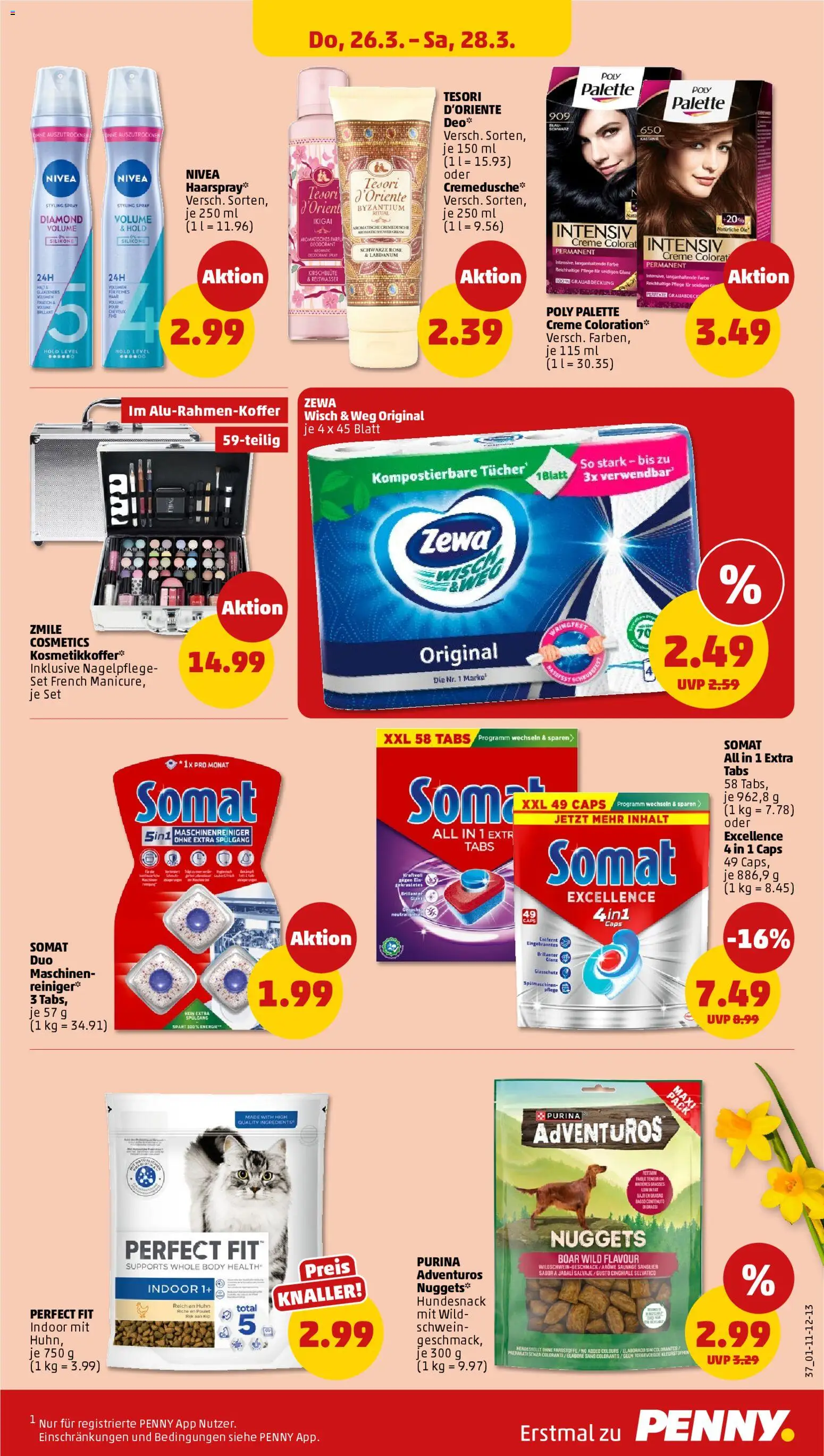 Penny Prospekt 	 – gültig ab 23.03.2026 | Seite: 39 | Produkte: Zewa, Haarspray, Creme, Deodorant