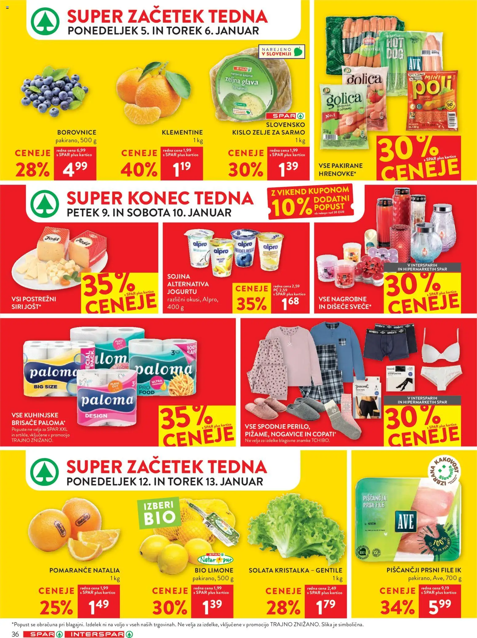 Novi Spar katalog ponudbe – veljaven od 07.01.2026 | Stran: 41 | Izdelki: Svece, Solata, Copati, Zelje