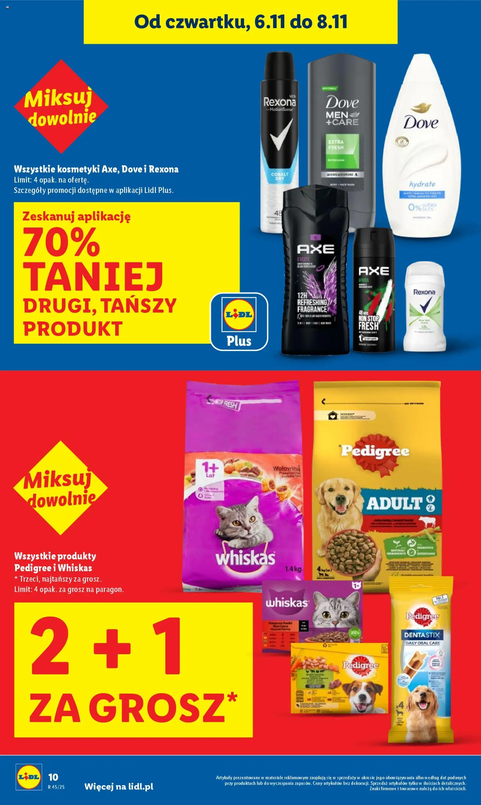 Lidl Gazetka od 06.11.2025 | Strona: 10 | Produkty: Kosmetyki, Pedigree, Body, Wołowina