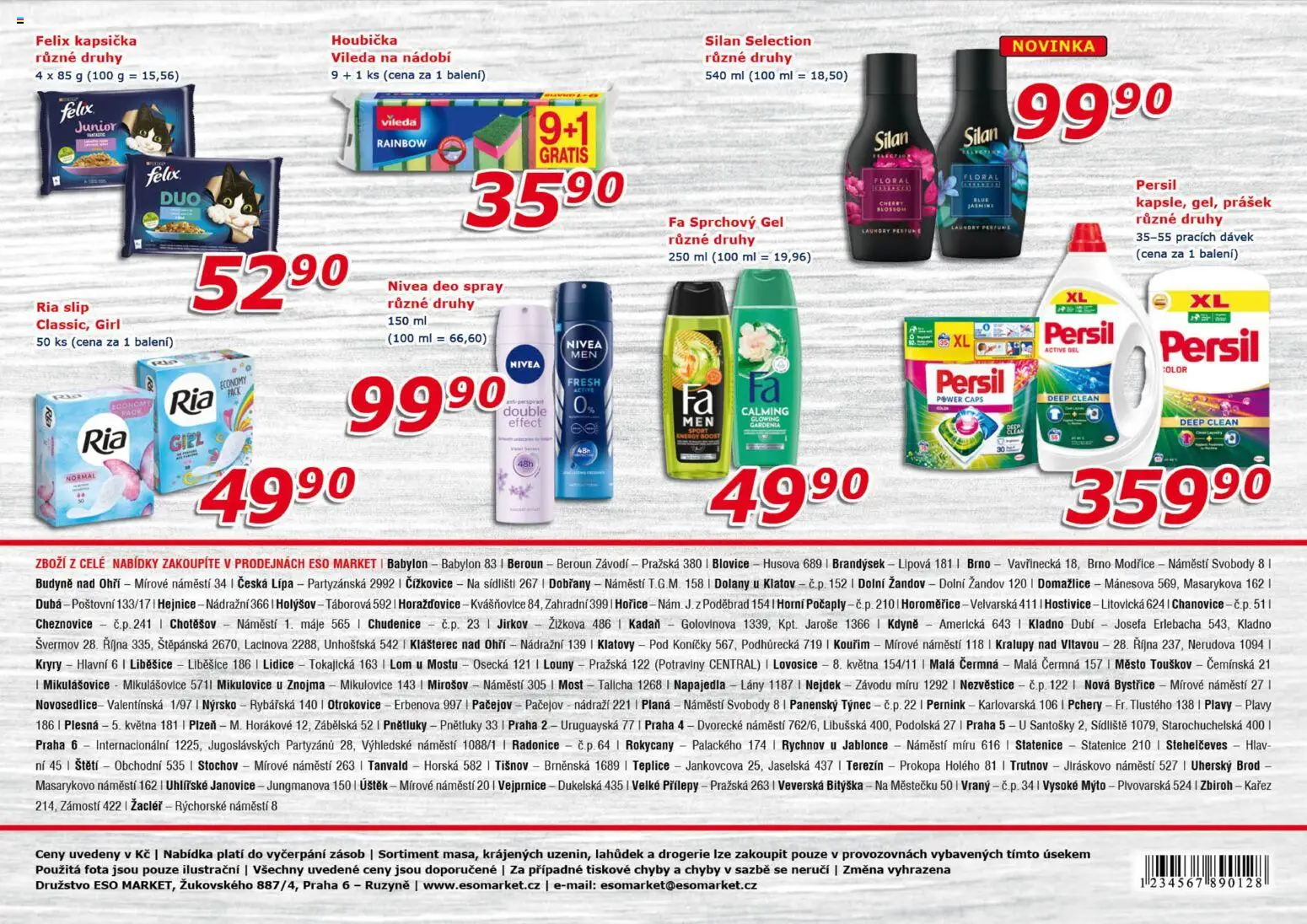 Eso market leták od 04.03.2026 | Strana: 8 | Produkty: Nivea, Mošt, Silan, Drogerie