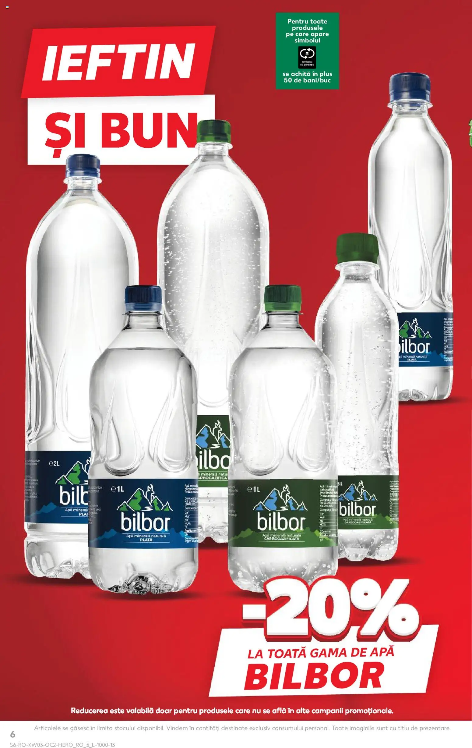 Noul catalog Kaufland – valabil de la 14.01.2026 | Pagină: 6 | Produse: Yazı tahtası kalemi, Apă