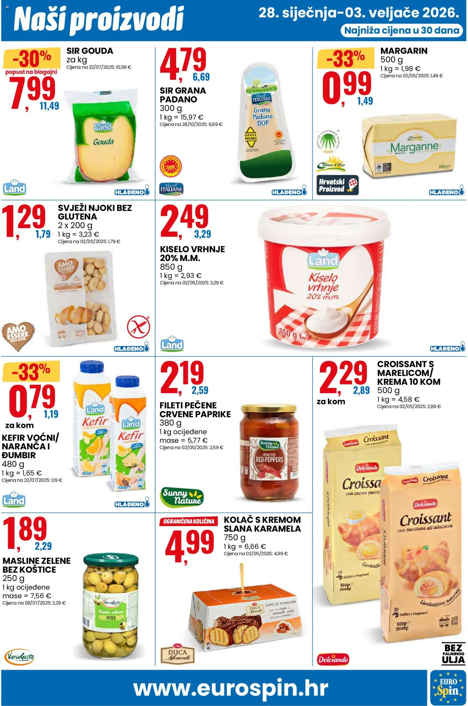 Eurospin katalog | vrijedi od 28.01.2026 | Stranica: 9 | Proizvodi: Sir, Njoki, Kiselo vrhnje, Đumbir