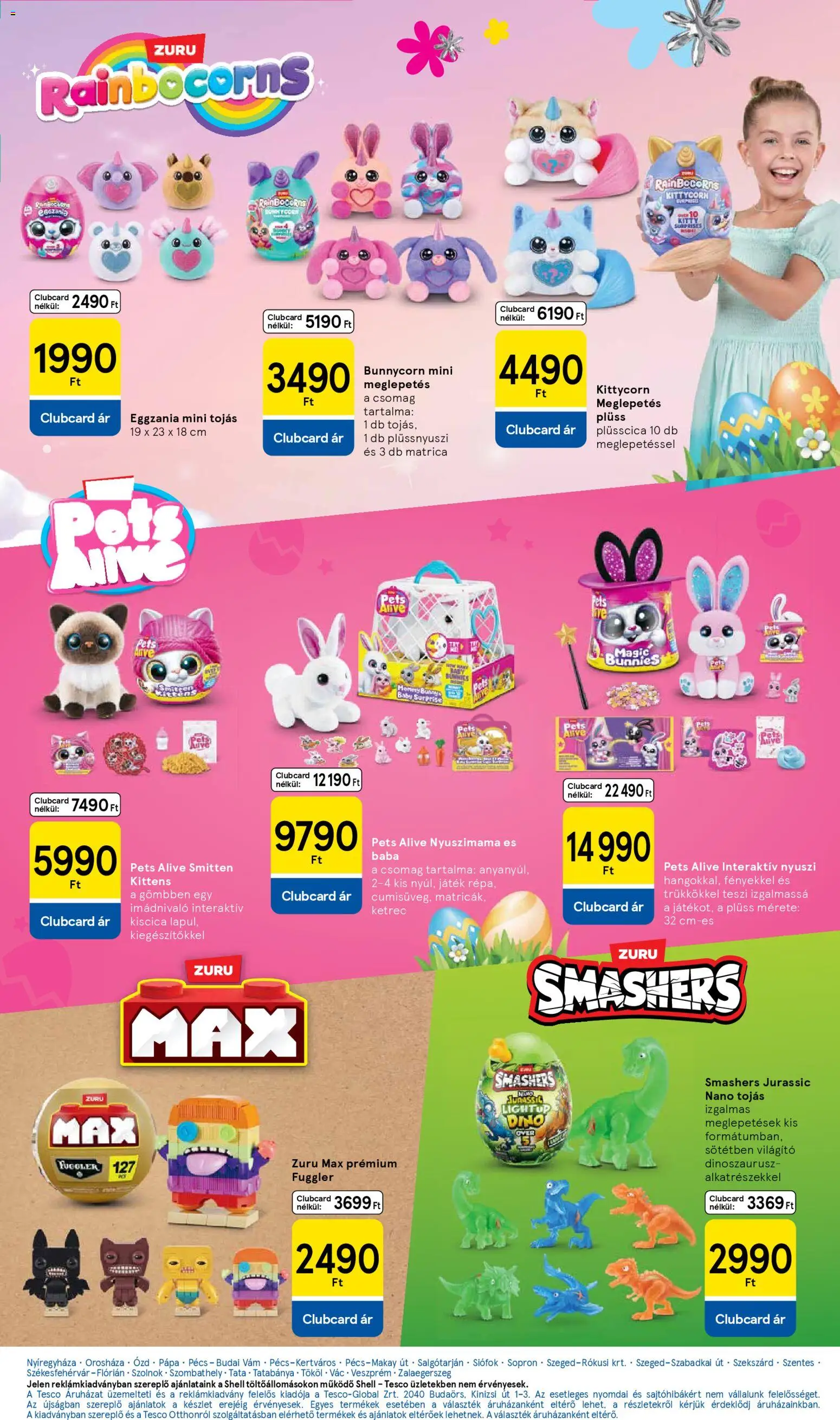 Tesco akciós ujság - amely érvényes a következő dátumtól: 19.03.2026 | Oldal: 33 | Termékek: Játék, Plüss, Tojás