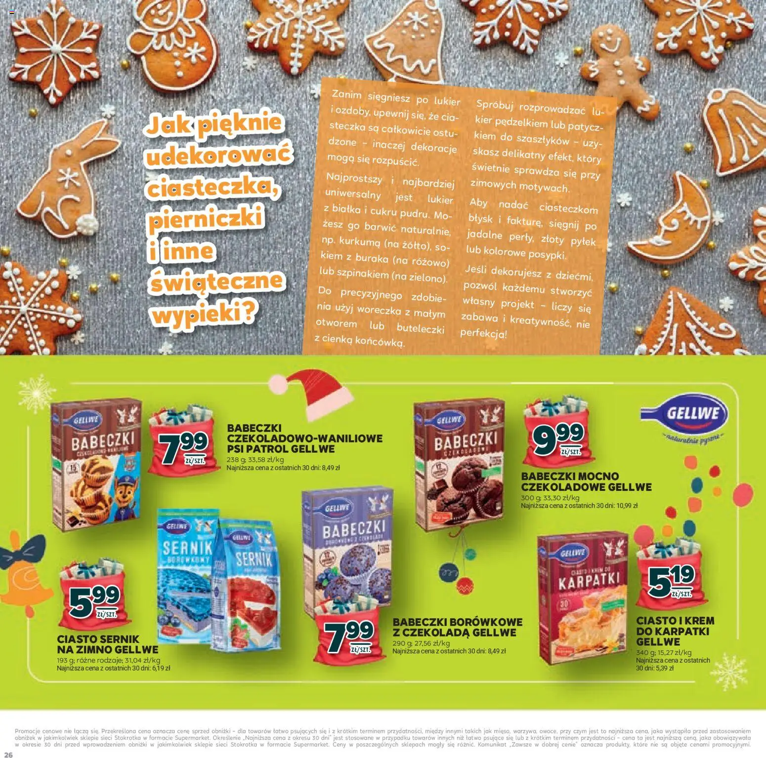 Stokrotka Gazetka - Mikołajki od 20.11.2025 | Strona: 26 | Produkty: Stokrotka, Babeczki, Czekolada, Krem