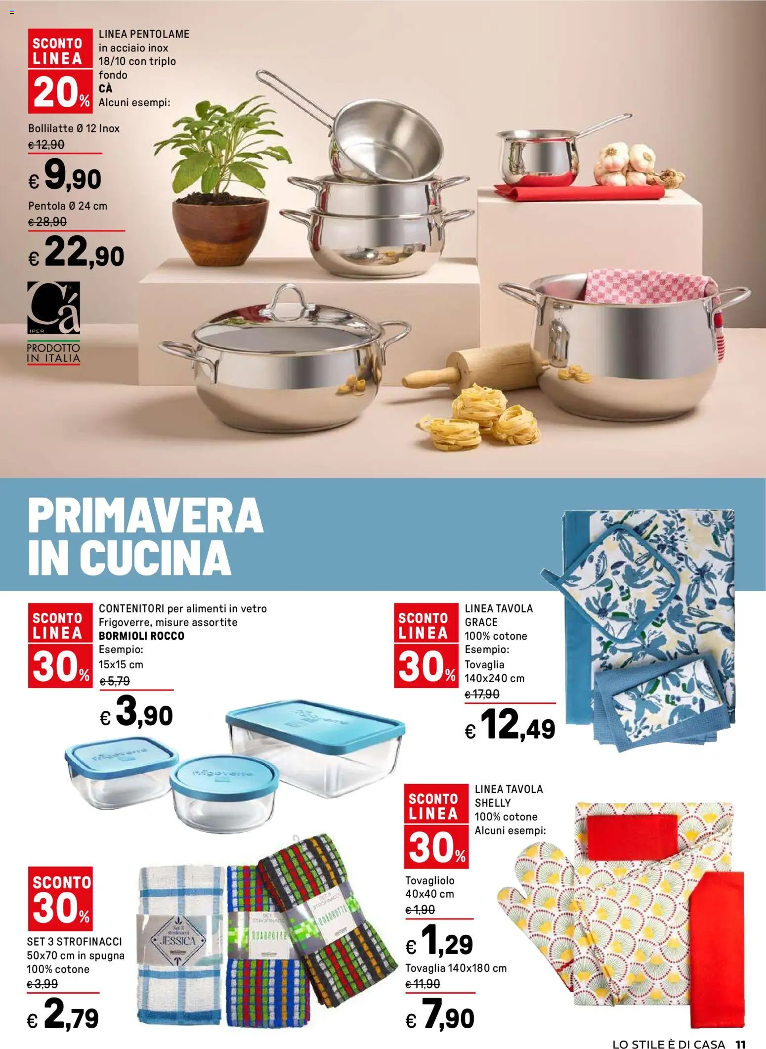 Volantino Iper del 07.04.2026 | Pagina: 11 | Prodotti: Spugna, Tovaglia, Strofinacci