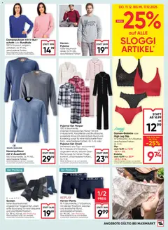 Maximarkt Flugblatt ab 11.12.2025 gültig | Seite: 25 | Produkte: Hose, Socken, Pyjama, Slip