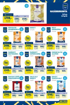 Metro akciós ujság - amely érvényes a következő dátumtól: 01.09.2025 | Oldal: 5 | Termékek: Jalapenos, Sajt, Cheddar, Hasábburgonya