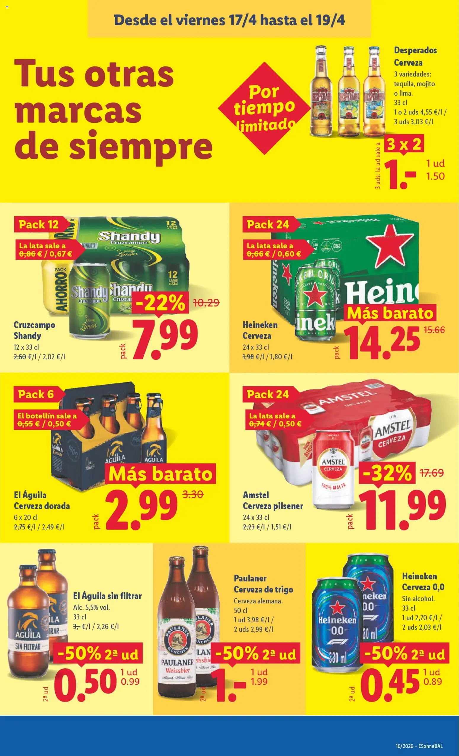Lidl folleto │ válido desde el 13.04.2026 | Página: 35 | Productos: Cerveza, Παρμεζάνα, Σπανάκι
