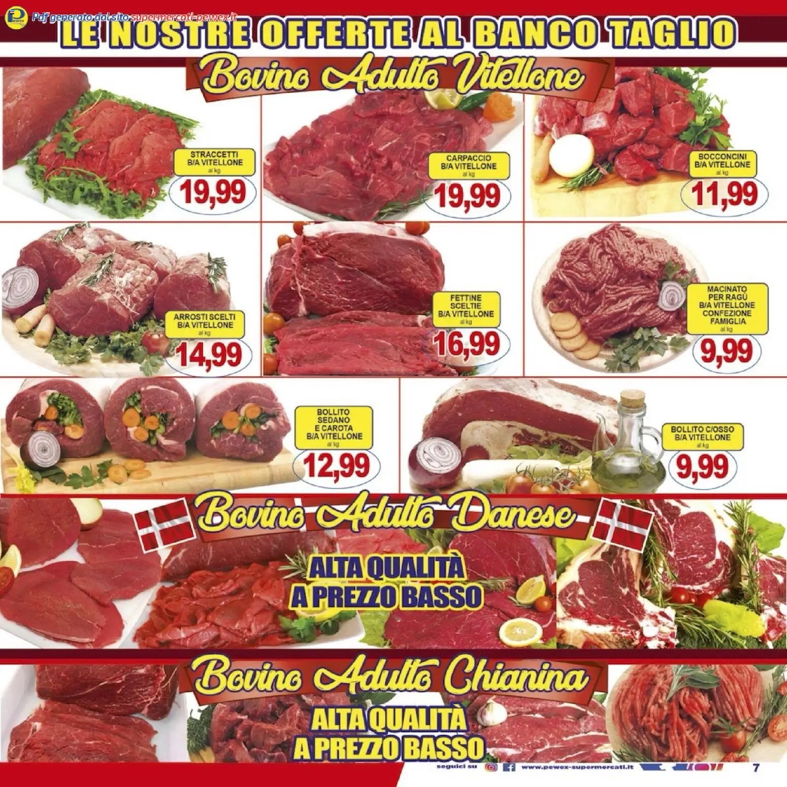 Volantino Pewex del 08.12.2025 | Pagina: 7 | Prodotti: Bovino, Carota, Sedano, Macinato