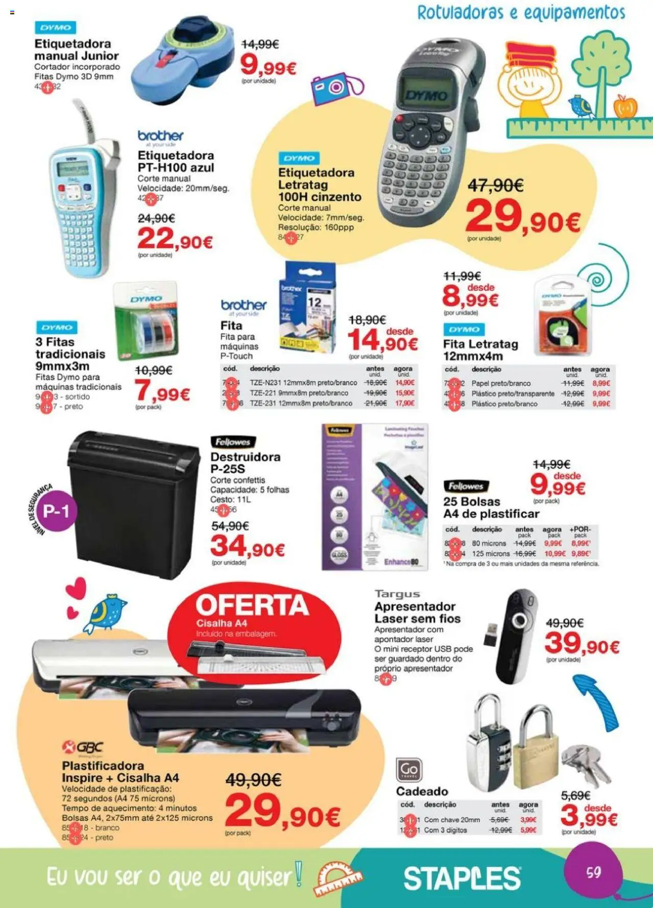 Staples - Folheto Regresso às Aulas 2025 │ válido de 18.08.2025 | Página: 59 | Produtos: USB, Cortador, Plastificadora
