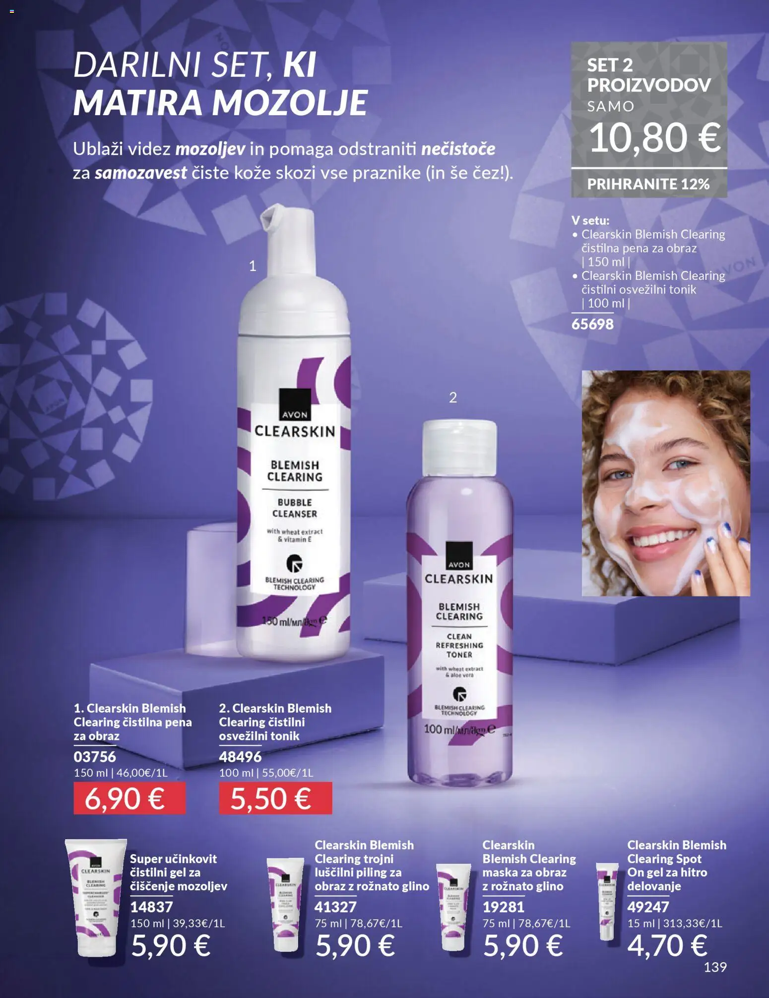 Novi Avon katalog ponudbe – veljaven od 01.10.2025 | Stran: 139 | Izdelki: Maska za obraz, Toner, Maska, Piling