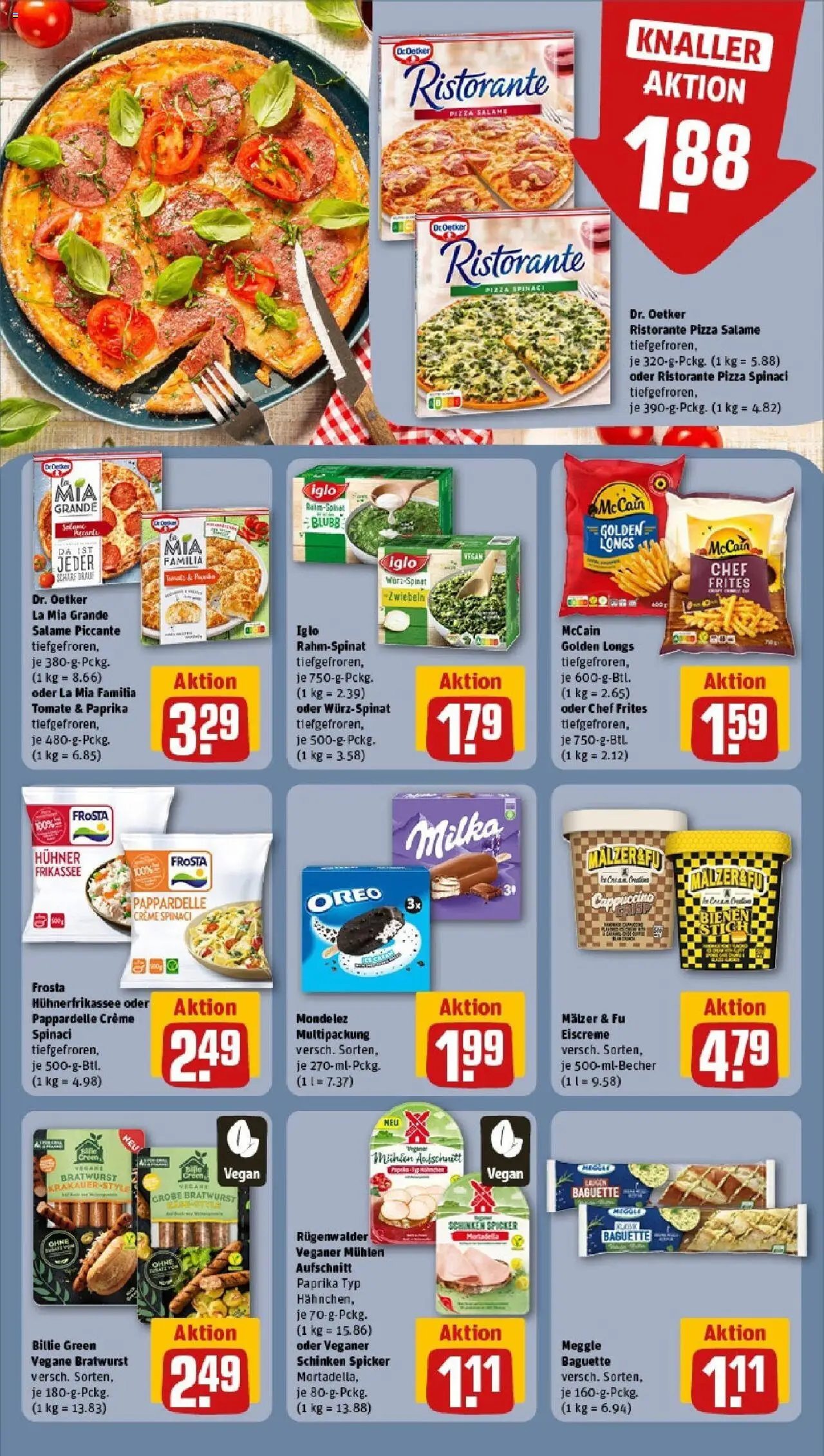 Rewe prospekt Vetschau	 - gültig ab dem 25.05.2025 | Seite: 18 | Produkte: Iglo, McCain, Milka, Pizza