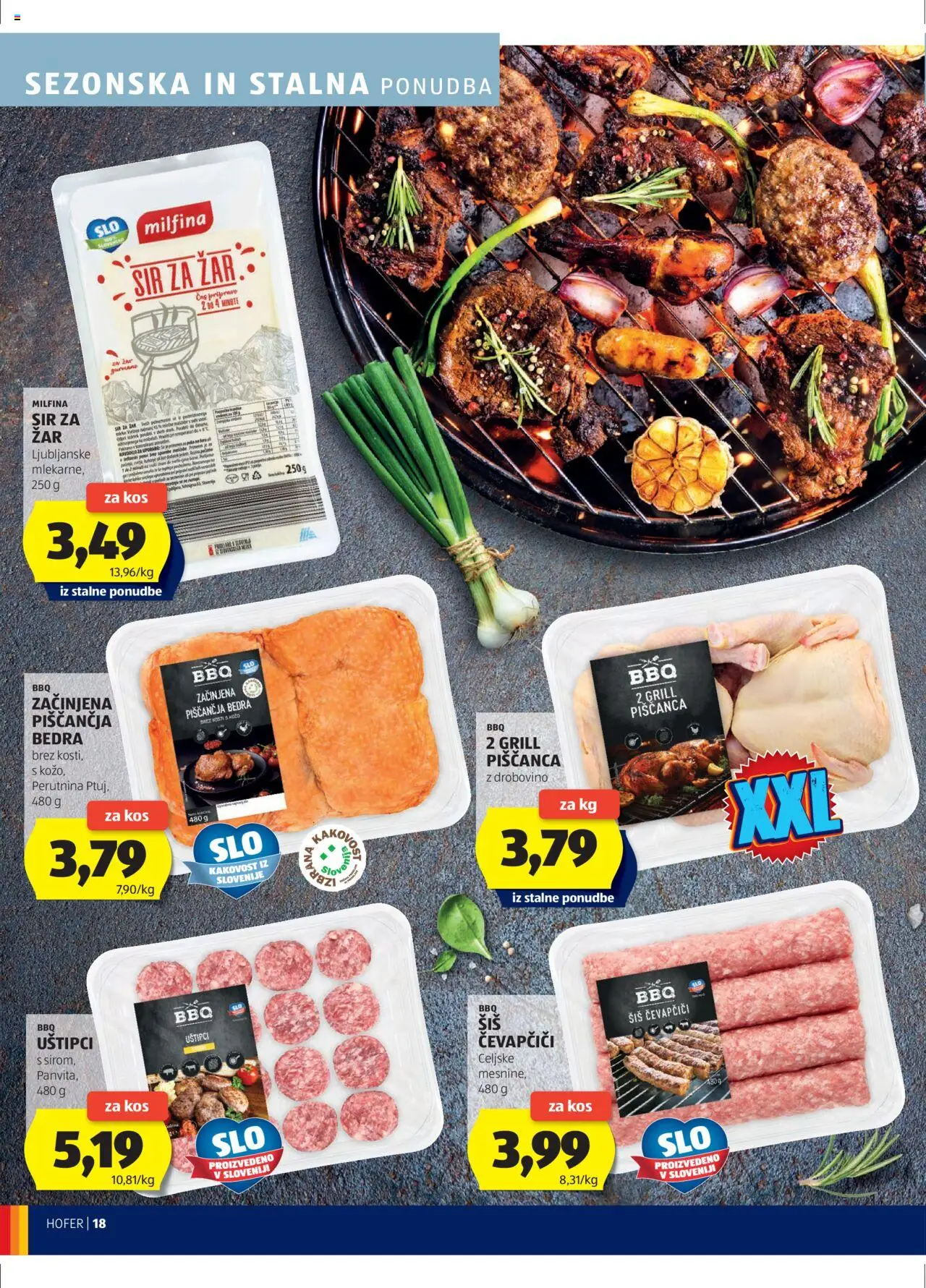 Hofer SI katalog | vrijedi od 14.08.2025 | Stranica: 18 | Proizvodi: Sir, Ćevapčići
